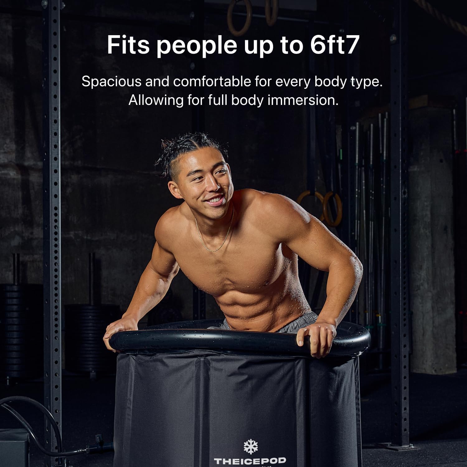 The Pod Company Ice Pod Pro Cold Plunge Tub, 110 Gallon (420L) Inflatable Ice Bath for Adults, Fits Up to 6'7", Insulated, Chiller Compatible, BPA-Free, UV-Resistant Nylon, Dual Drain Hoses - Image 2