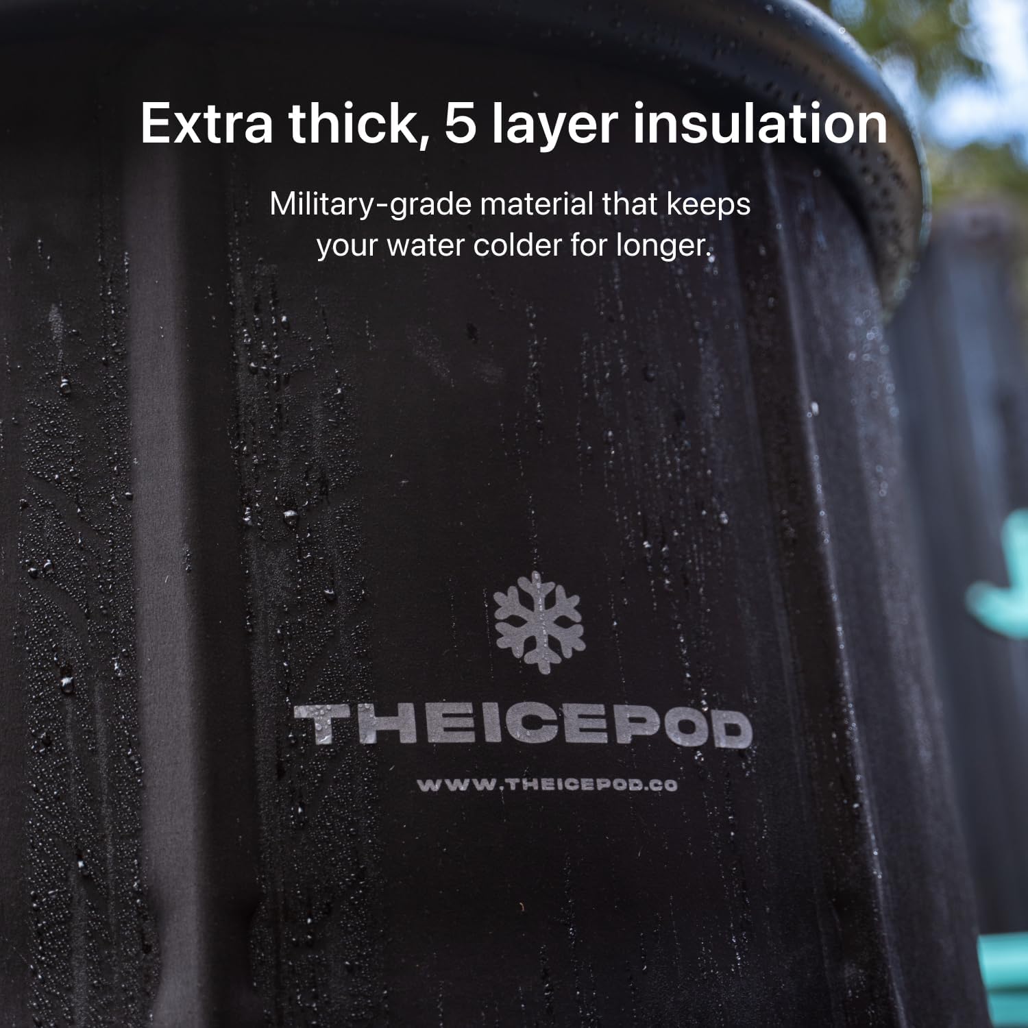 The Pod Company Ice Pod Pro Cold Plunge Tub, 110 Gallon (420L) Inflatable Ice Bath for Adults, Fits Up to 6'7", Insulated, Chiller Compatible, BPA-Free, UV-Resistant Nylon, Dual Drain Hoses - Image 3