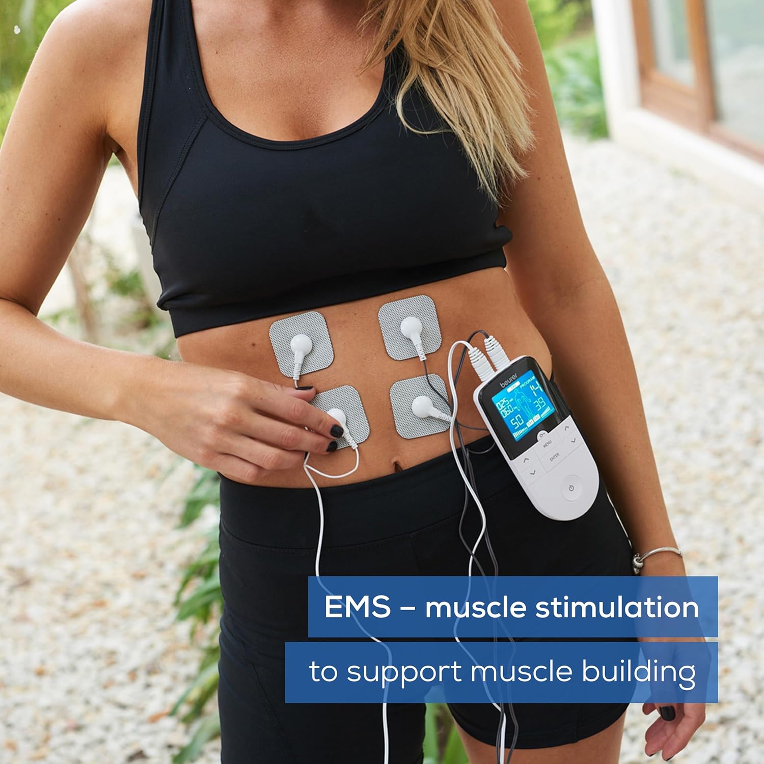 Beurer EM49 PainFree Digital TENS and EMS Machine | Drug-free natural pain relief | 3-in-1 pain relief, rehabilitation and massage | 70 training programmes | 2 channels | 4 self-adhesive electrodes - Image 4