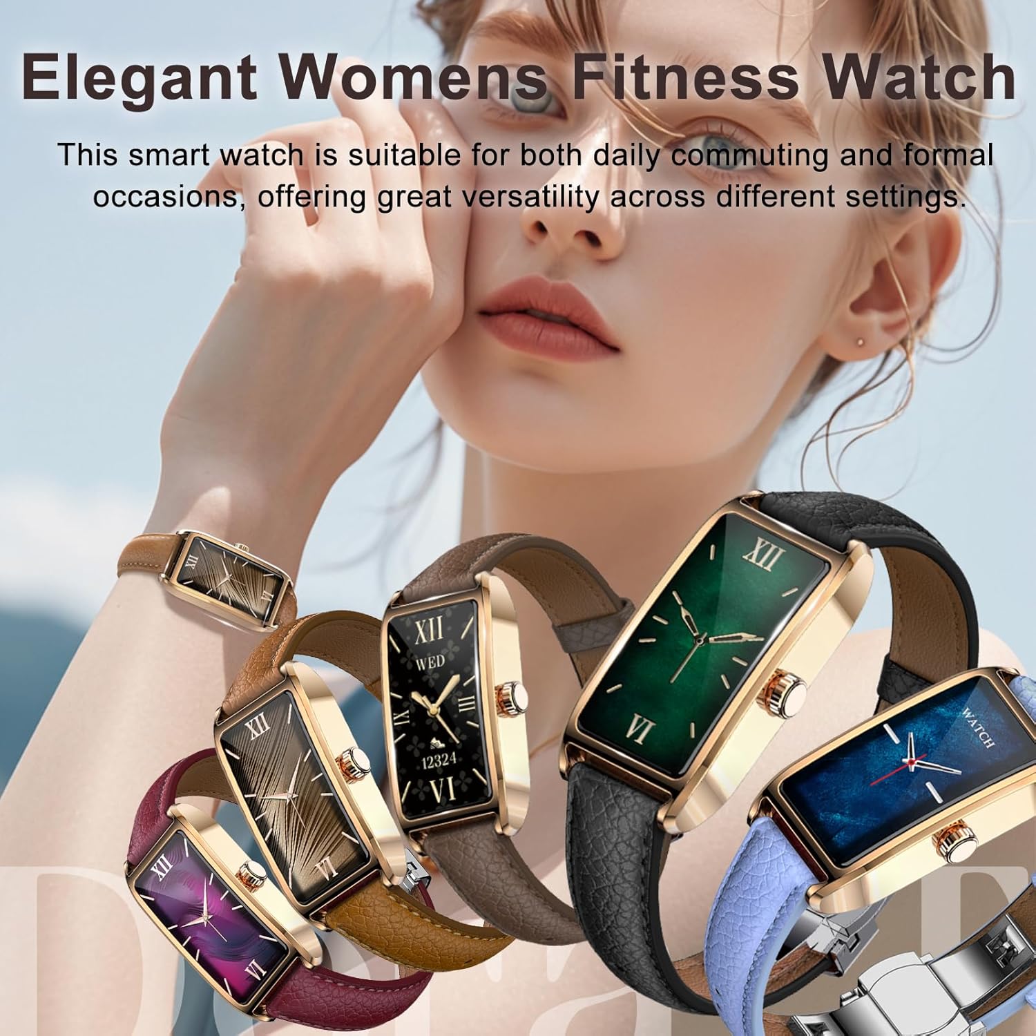 findtime Fitness Watch for Women Step Counter Watch Fitness Tracker Pedometer Heart Rate Monitor Sleep Tracker Activity Trackers with Steps Distance Calories Counting Compatible with Android iOS - Image 2