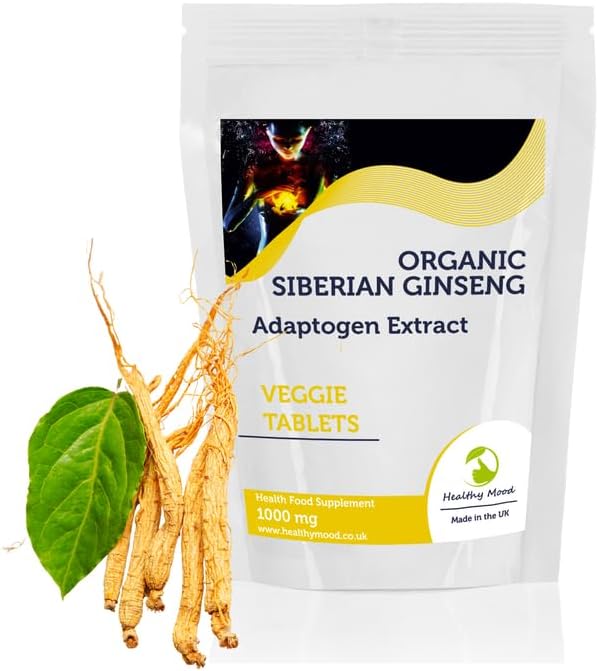 Siberian Ginseng Adaptogen Extract 1000mg Tablets – High Potency Stress Relief, Energy Boost & Immune Support Supplement - Image 2