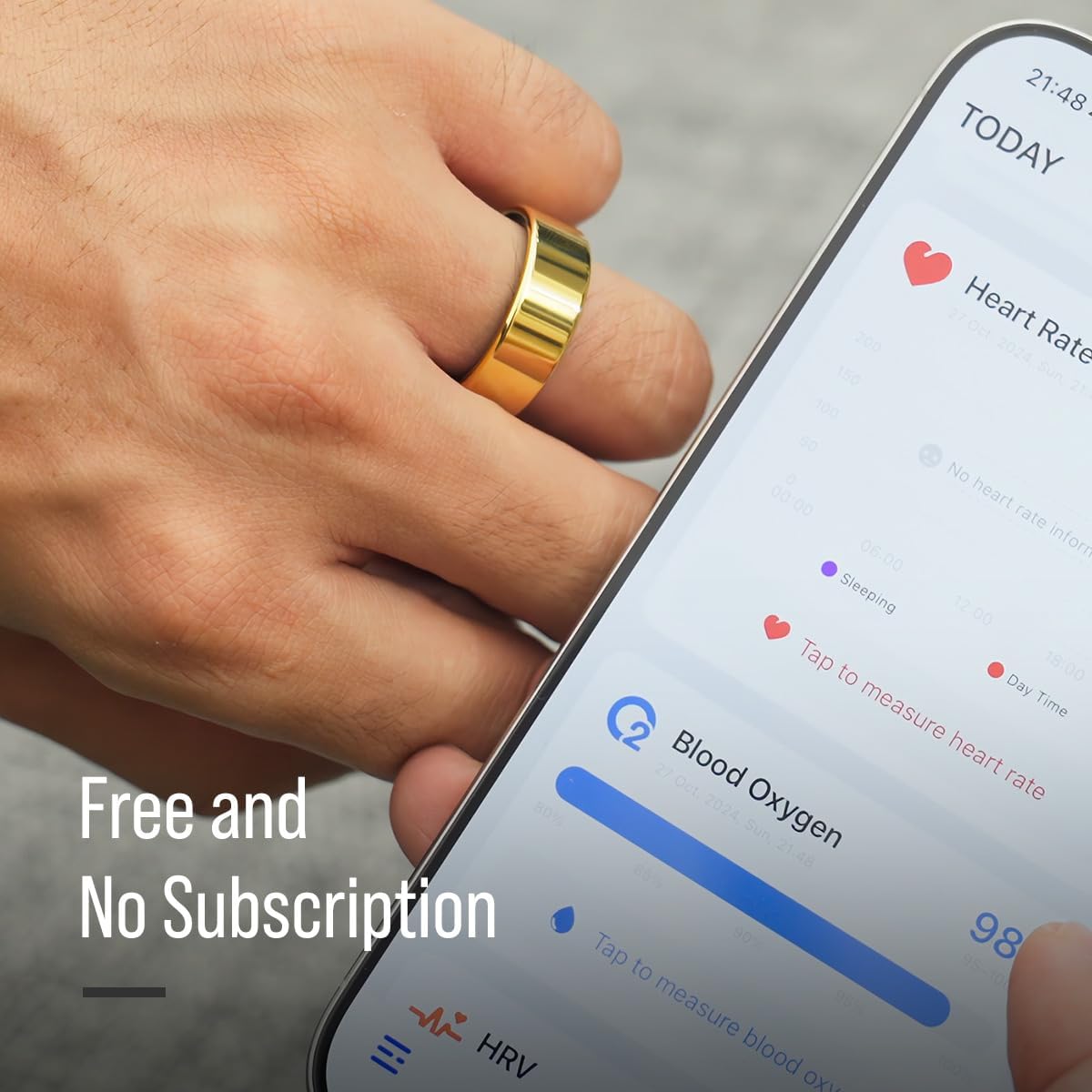 Hertz P1 Smart Ring for Women & Men - 24/7 Health Metrics, Tracks 20+ Biometrics, 6-Day Battery Life, Waterproof Stainless Steel, Free APP for iOS & Android - Image 4