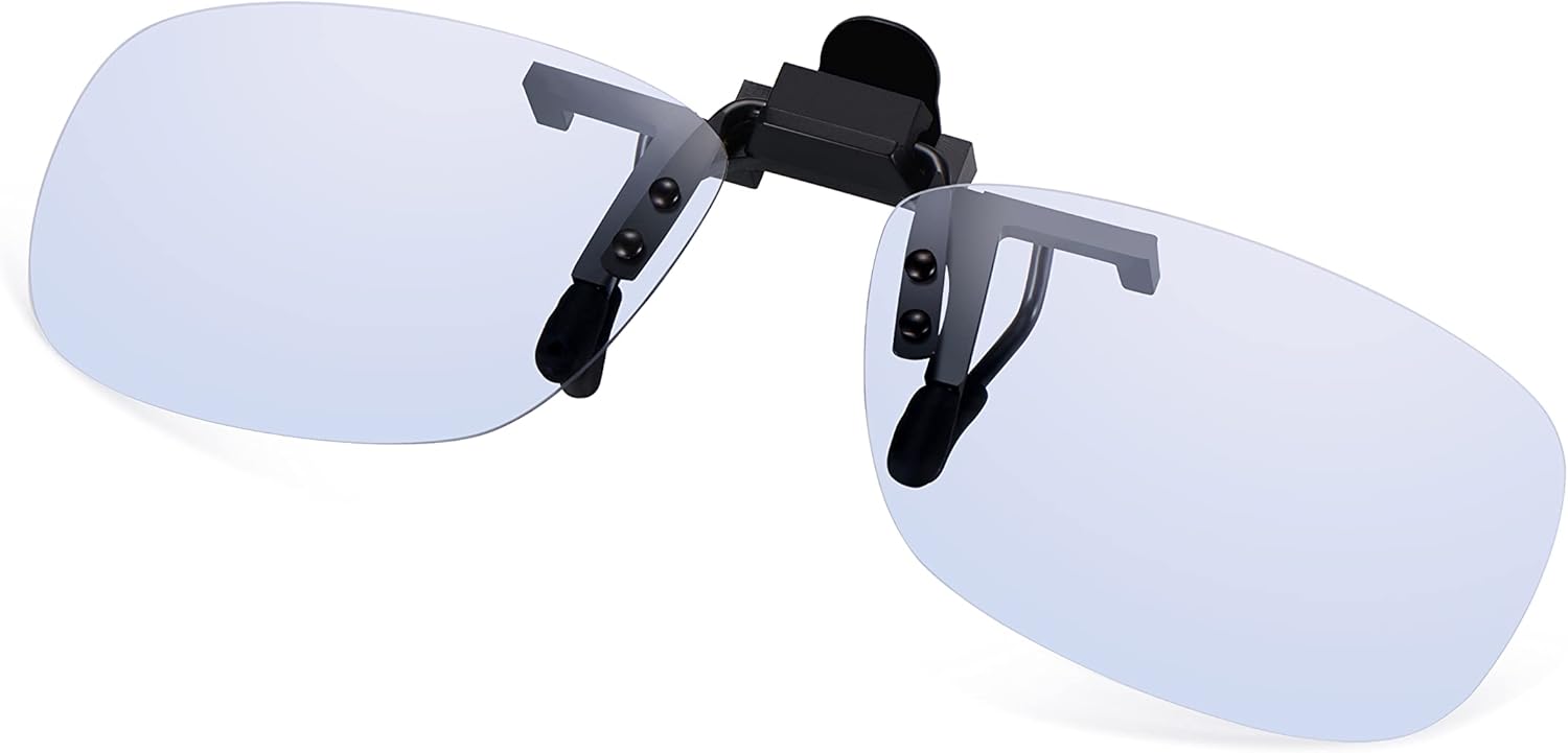 Blue Light Blocking Clip On Glasses for Computer, Digital, Screen & Gaming with Anti-Glare Protective Flip Over Lens to Prevent Eye Strain and Fatigue - Image 4