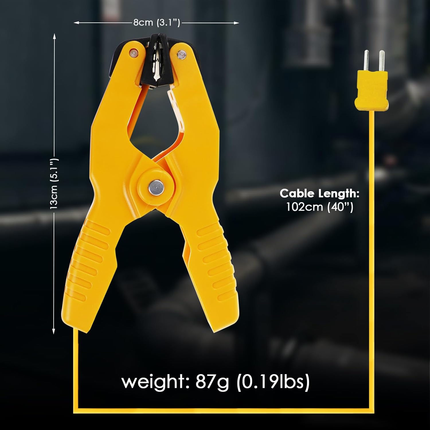 Temperature Clamp K-Type Thermocouple Thermometer Lead Probe Pipe Clamp Multimeter Sensor Jaw Clip Plumbing - Image 5
