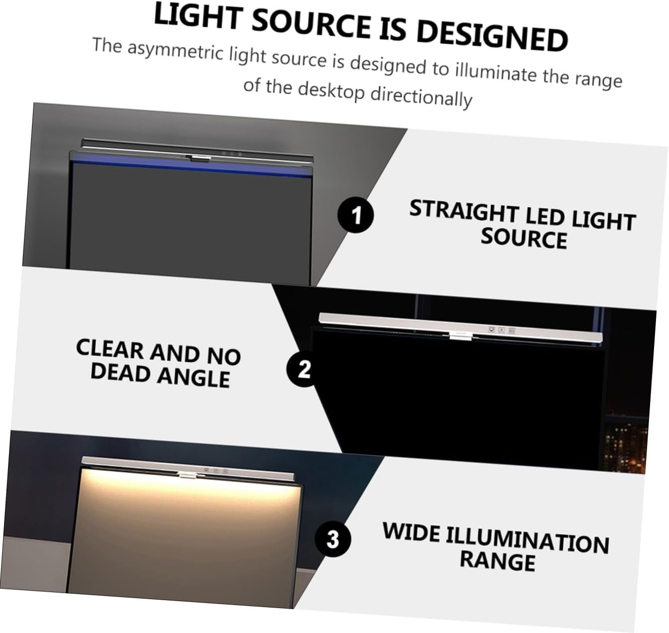 Blue Light LED Light for Computer Monitor Screen Eye Protection Hanging Lamp Adjustable Brightness and Dimmable Function for Desk Work - Image 8