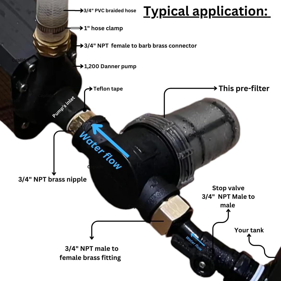 Pre Filter Cold Plunge pre Filter. 80 Mesh. 3/4" Threaded Female connectors. Cold Plunge in-line pre-Filter. Protect Your Cold Plunge Chiller and Pump. - Image 3