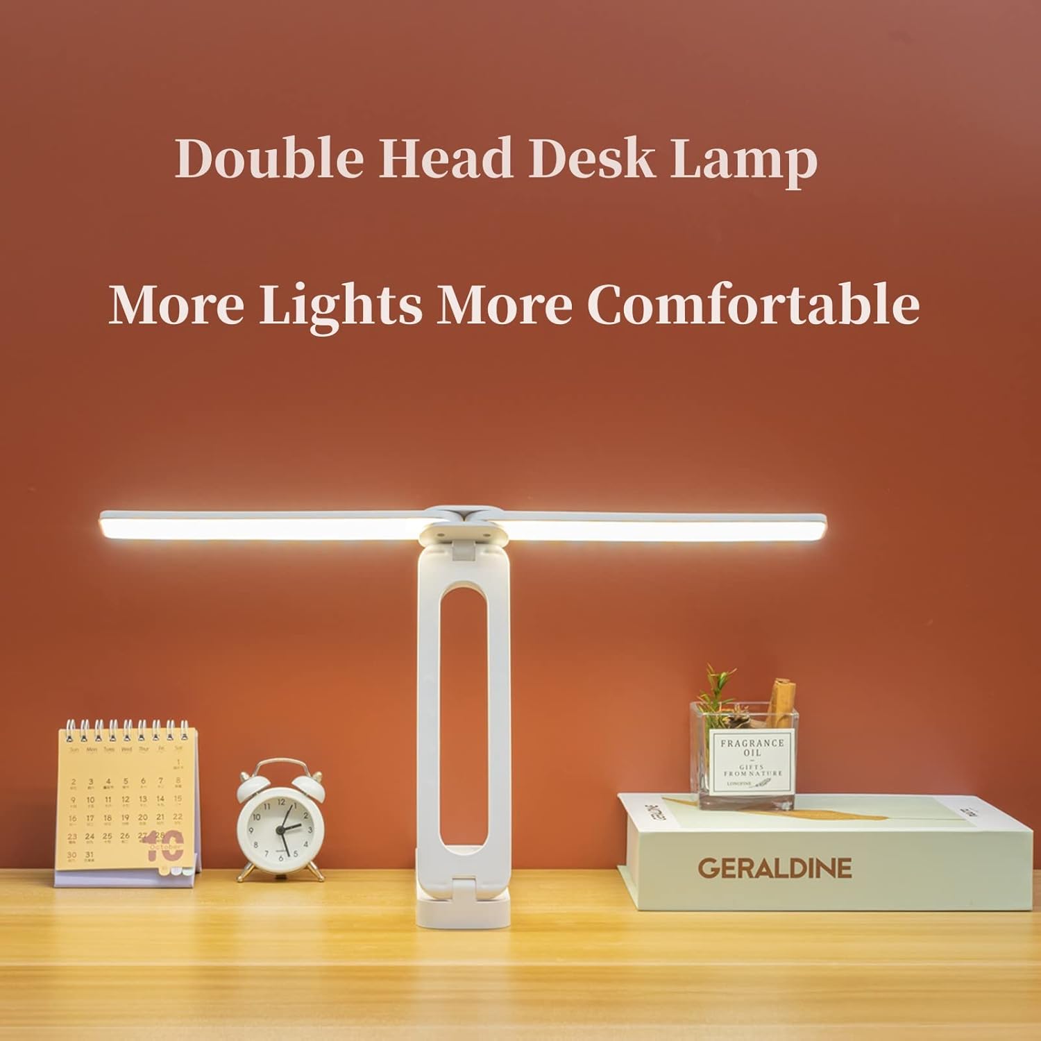 Double Head Desk Lamp for Home Office,Portable Small Desk Lamp with 3 Lighting Modes. Blue - Image 4