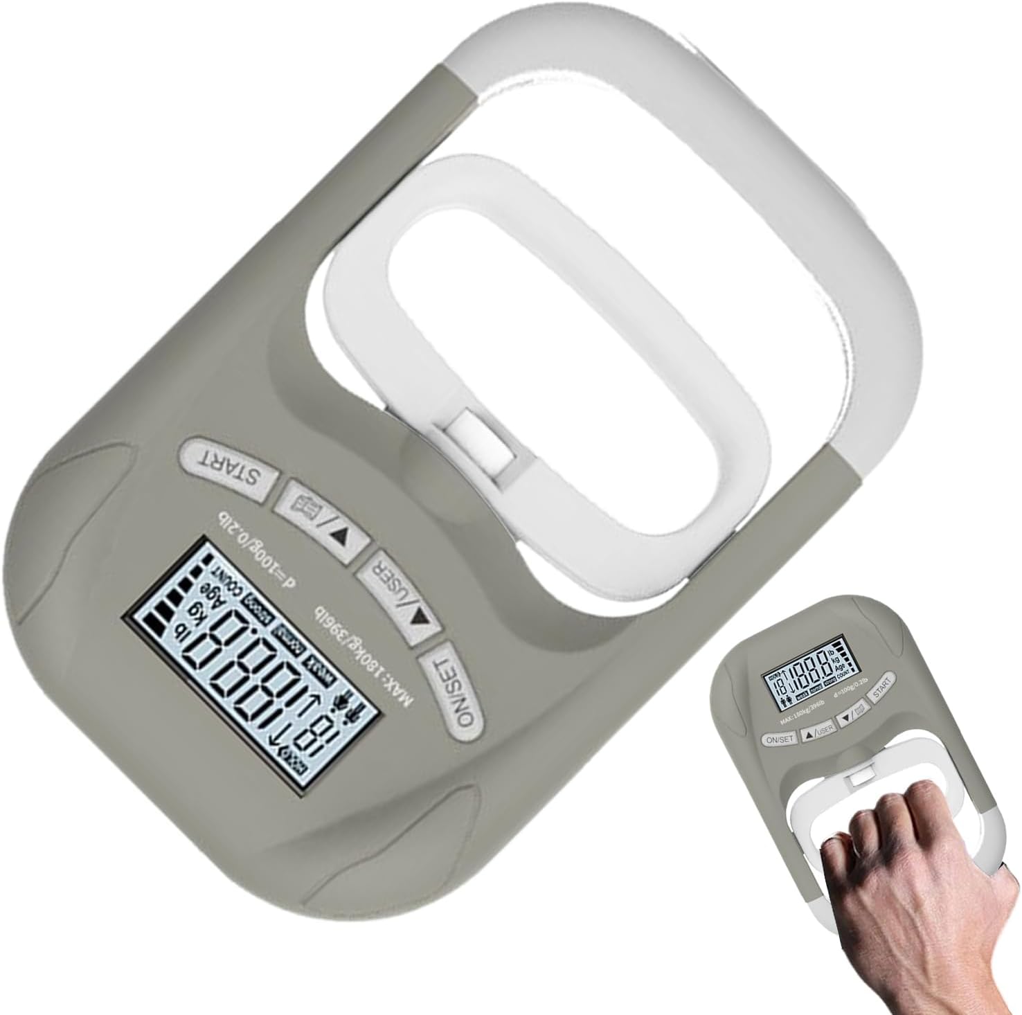 Grip Strength Tester | 396lbs Electric Gripper Measuring Tools - Rechargeable Hand Grip Strength Tester - for Body Recovery Sports Exercise Office Home Gym Travel Women - Image 7