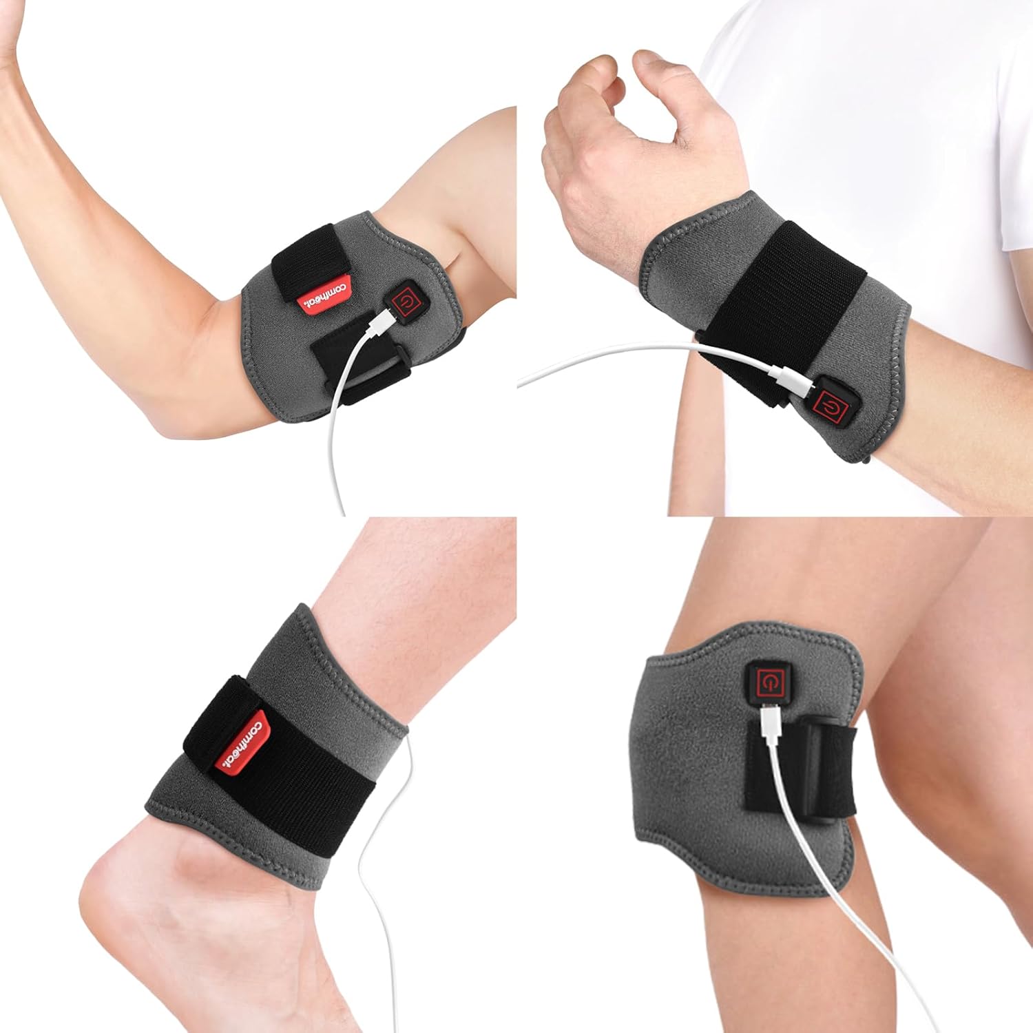 Heating Pad for Bicep Arm Pain Relief, USB Powered Heat Wrap for Joint Pain, Adjustable & Flexible Wrap Around for Ankle Arm Multiple Areas of The Body