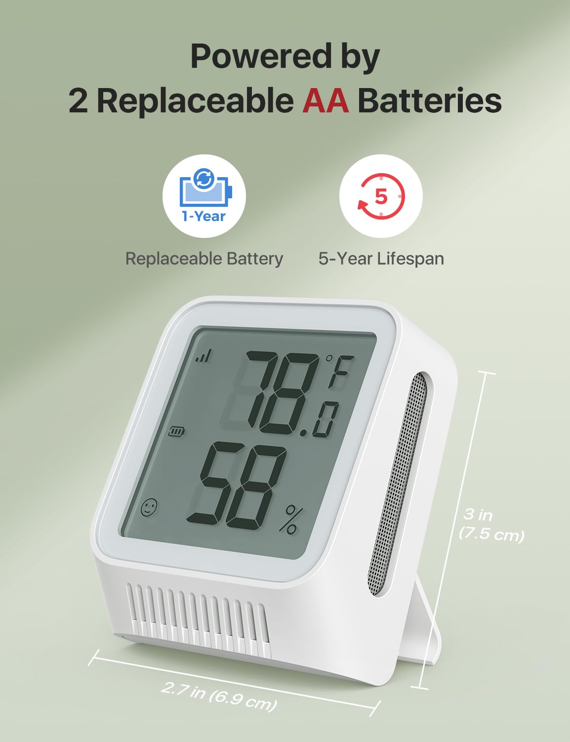 X-Sense WiFi Hygrometer Indoor Humidity with SBS50 Base Station, Smart Hygrometer Thermometer with App Notification, Temperature Sensor for Room Temperature Monitoring, 3 Sensors & 1 Base Station - Image 3
