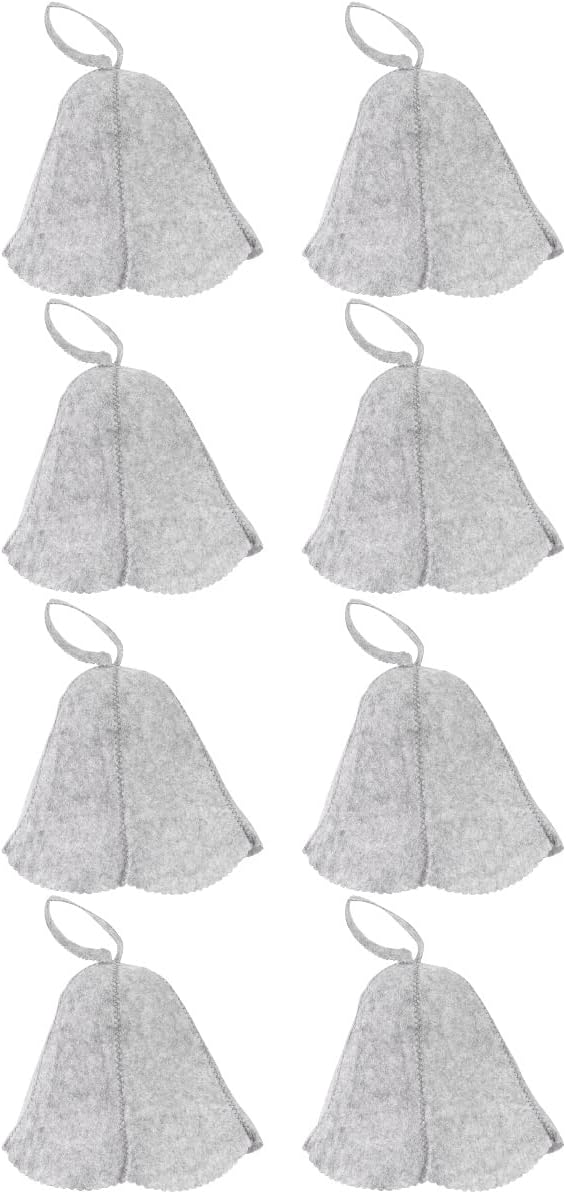 8pcs Felt Sauna Hat for Men and Women Comfortable Bath Caps for Hot Dry Steam Room Essential Sauna Accessories for Hair Protection and Care - Image 4