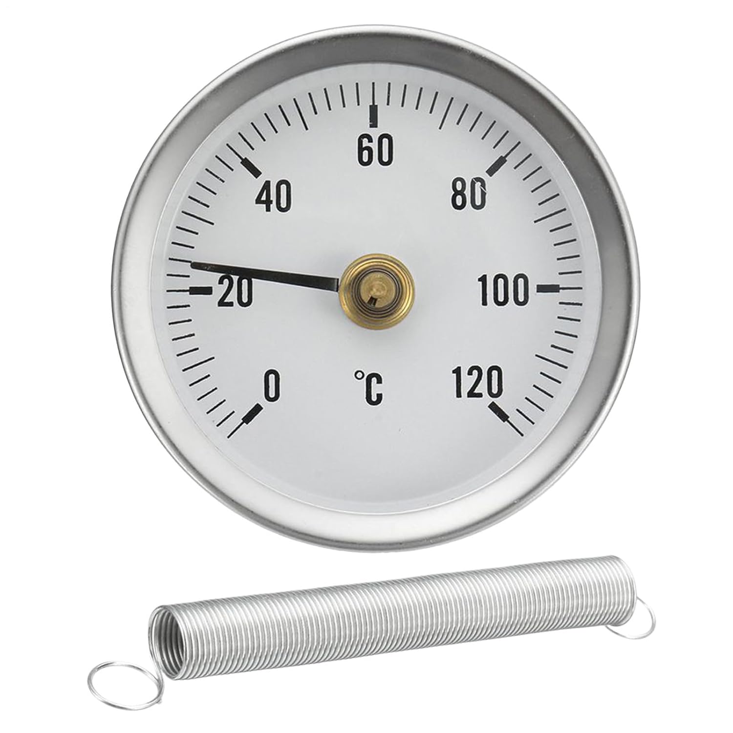 Pipe Clamp Temperature - 63mm Stainless, Spring Mounted Contact Thermograph Gauge, Fast Response Heat Reading, Temperature Monitoring Tool for Industrial Systems, 65g - Image 9