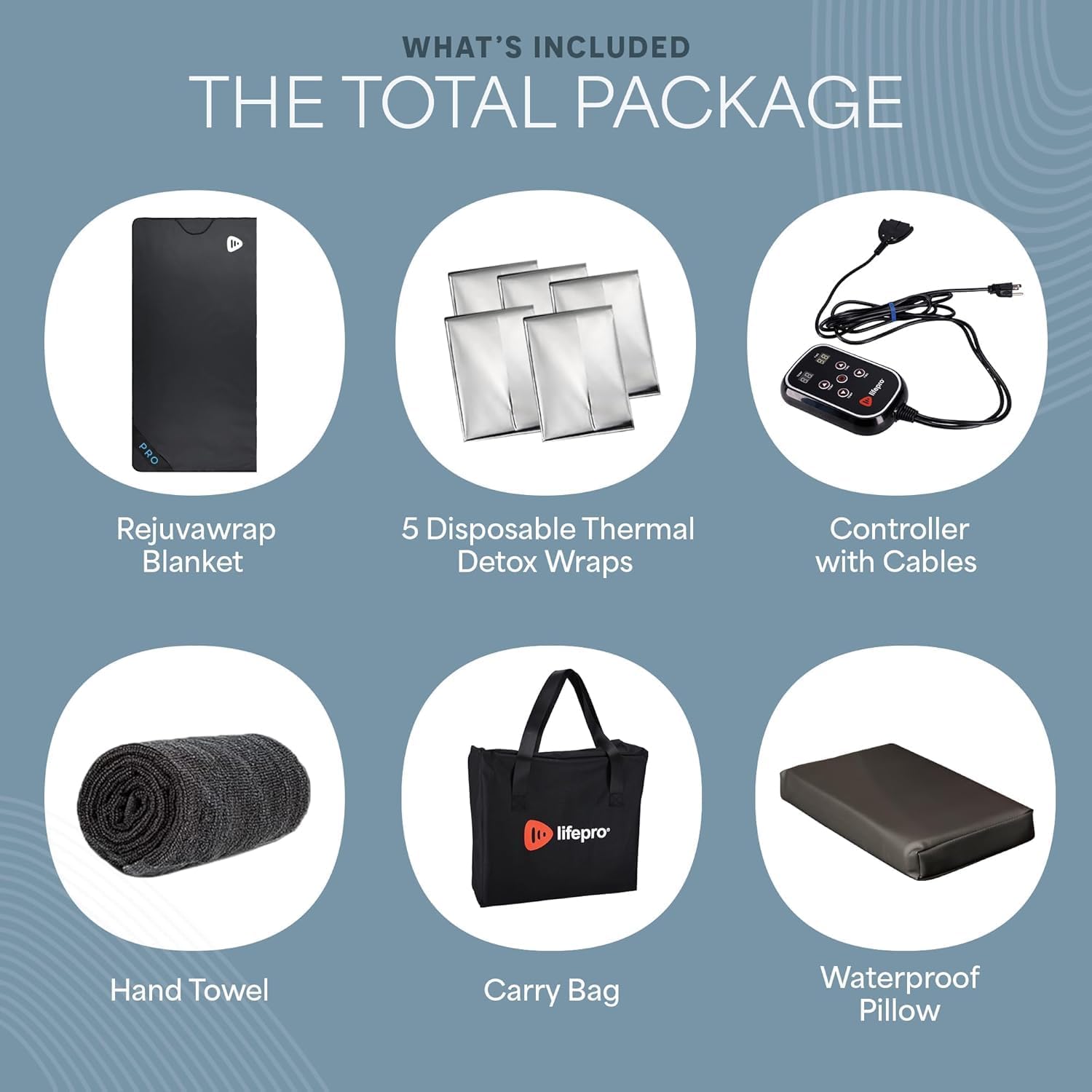 LifePro Infrared Sauna Blanket for Detox & Relaxation – Portable Far Infrared at Home Sauna for Detox, Muscle Tension Release and Recovery – RejuvaWrap Series with Adjustable Heat Settings - Image 8