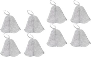 8pcs Felt Sauna Hat for Men and Wom...