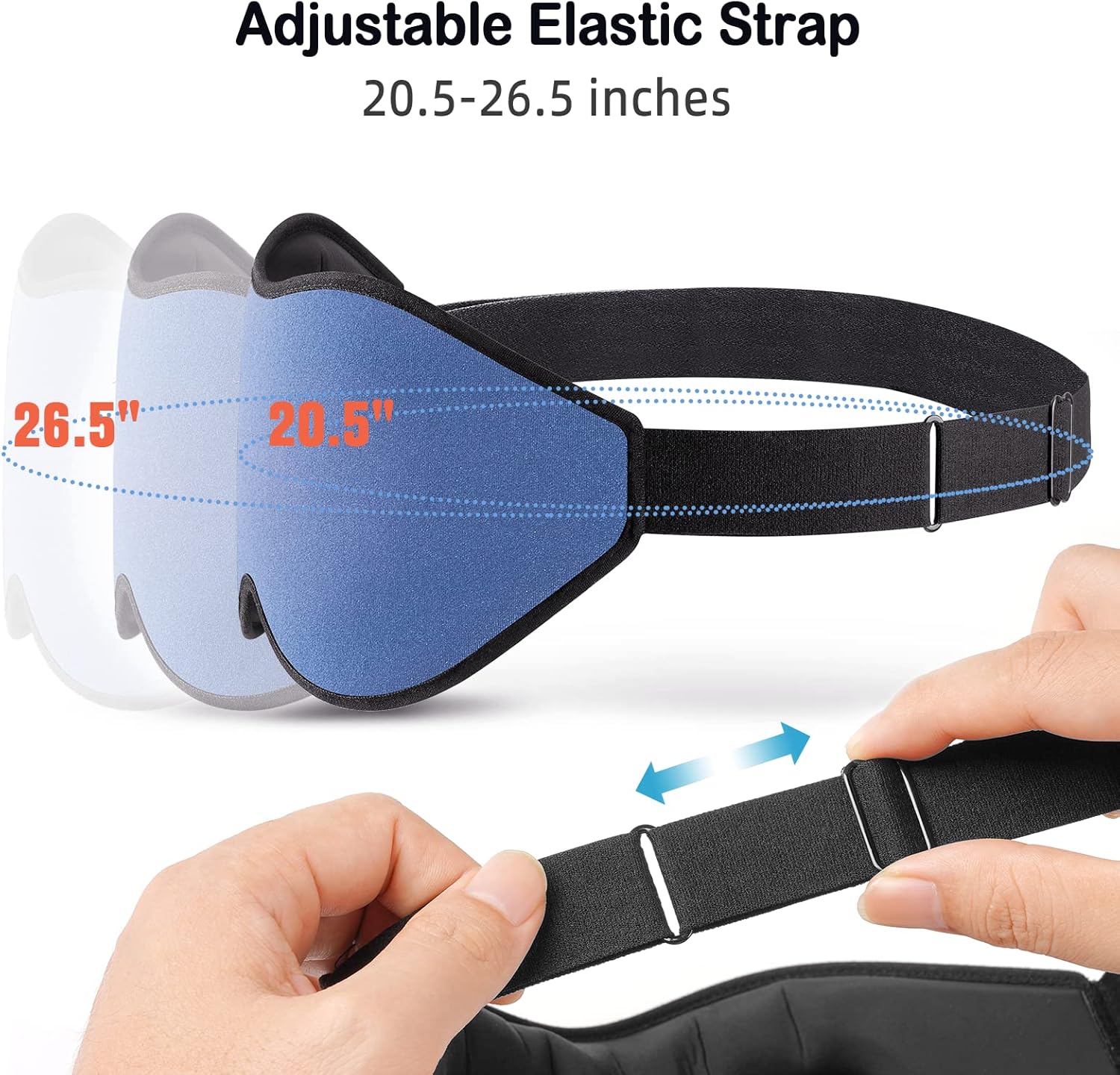 LitBear Sleep Masks, Light Blocking Eye Mask Sleeping for Women Men Side Sleeper, Soft 3D Comfortable Sleeping Mask with Adjustable Elastic Strap for Travel - Image 5