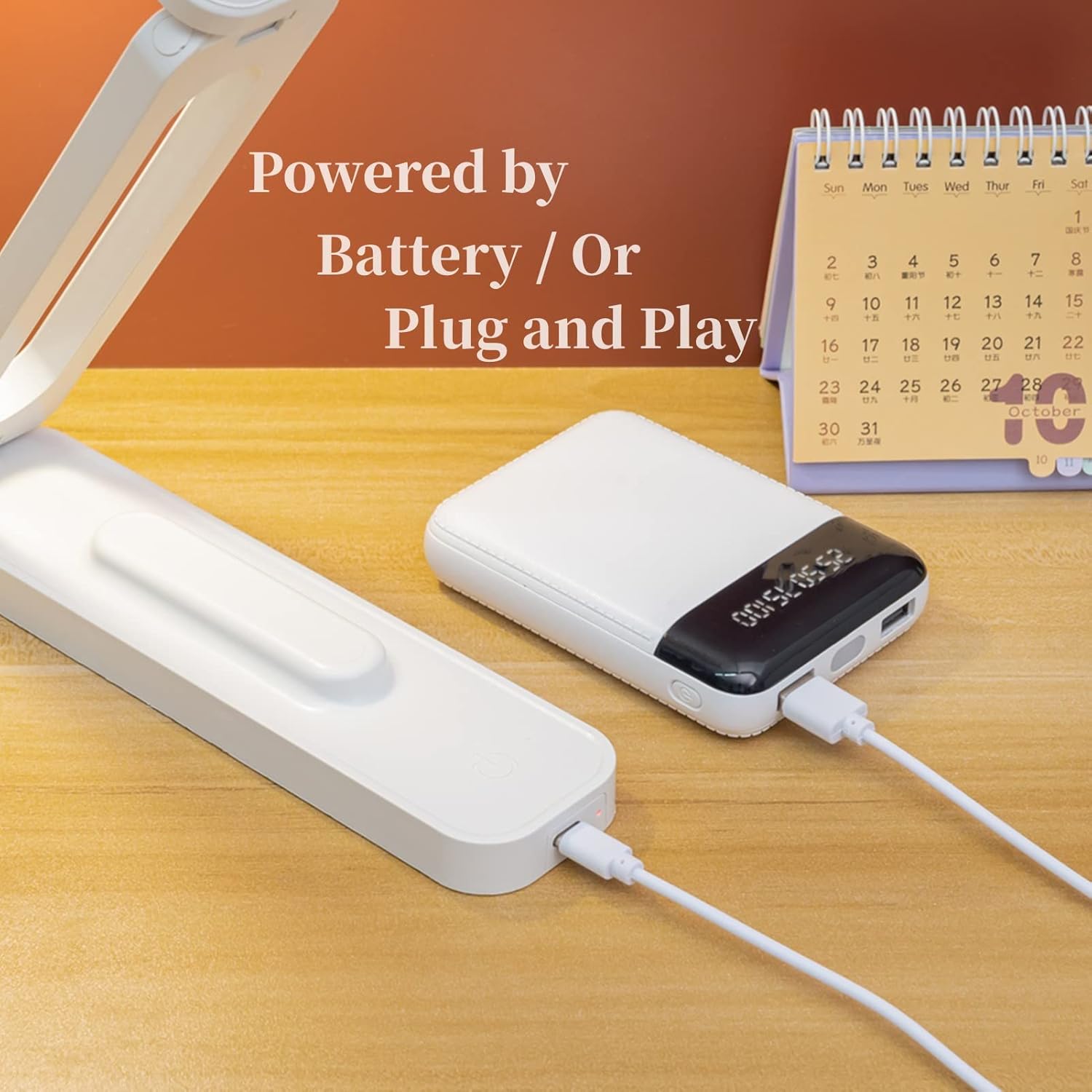 Double Head Desk Lamp for Home Office,Portable Small Desk Lamp with 3 Lighting Modes. Blue - Image 5