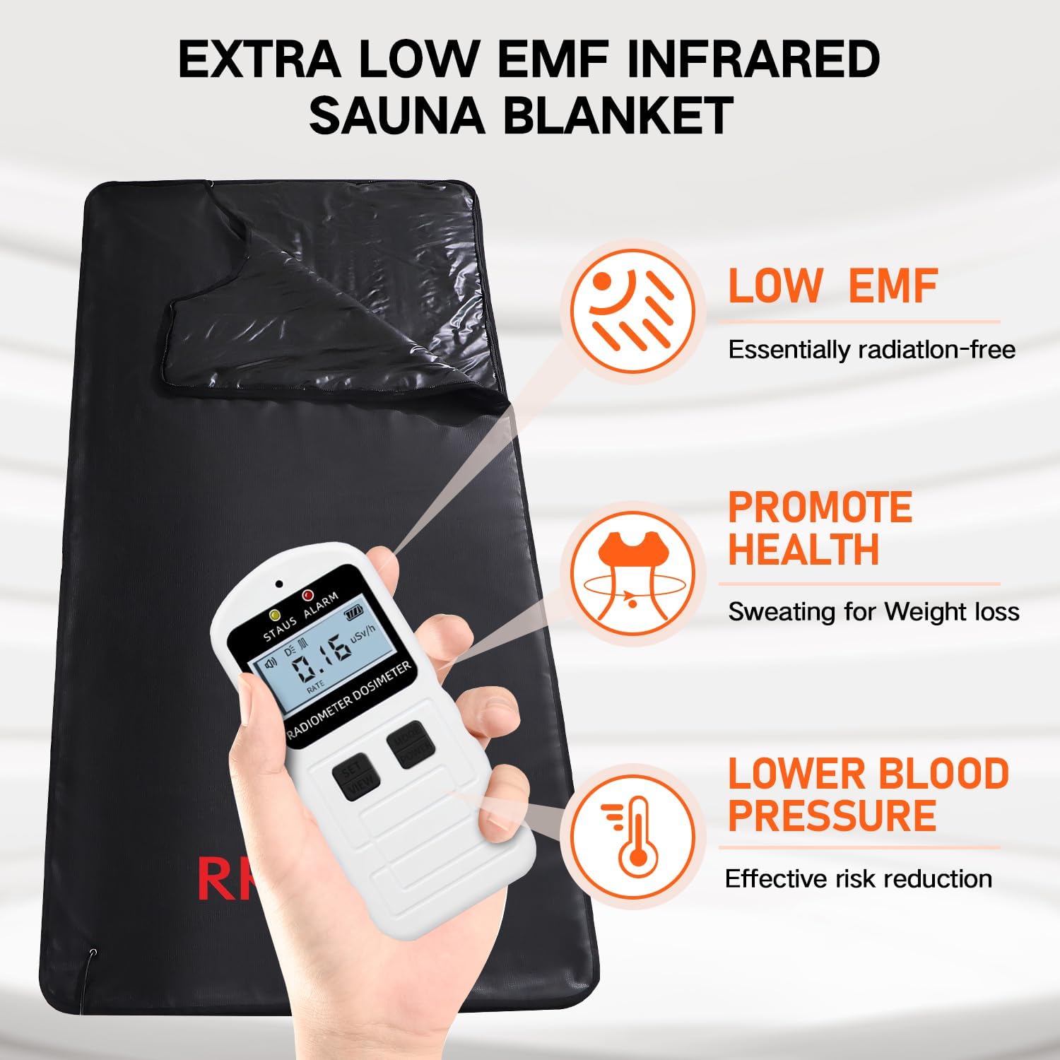Infrared Sauna Blanket for Home, PU Leather Portable Dry Sauna Bag for Weight Loss and Detox, Low EMF Carbon Crystal Heating, 5.9ft×3ft - Image 3