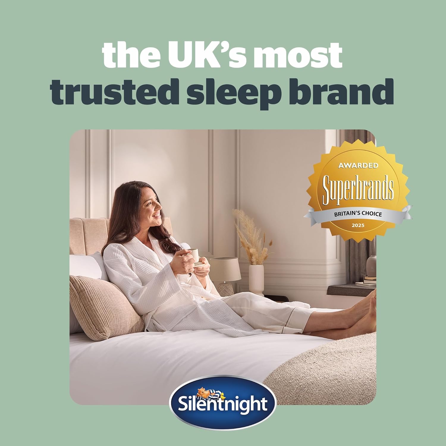 Silentnight Hotel Collection Mattress Topper Single Bed - Luxury Soft Silky Comfortable 5cm Thick Deep Mattress Protector Pad Cover with Deep Fit Elasticated Straps - Single - 190x90cm - Image 8