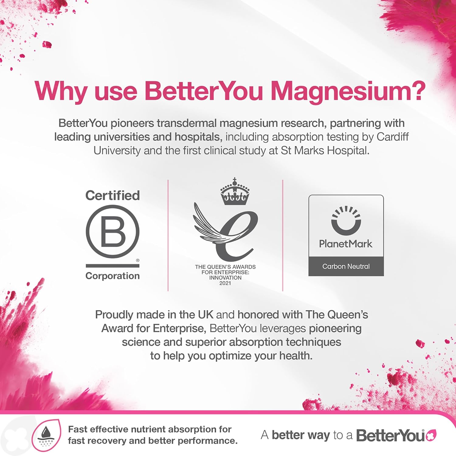 BetterYou Magnesium Joint Body Spray, Magnesium Chloride and Glucosamine, Effective Support for Joints and Muscles, Supports Relaxation, 100ml Magnesum Oil Supplement - Image 6