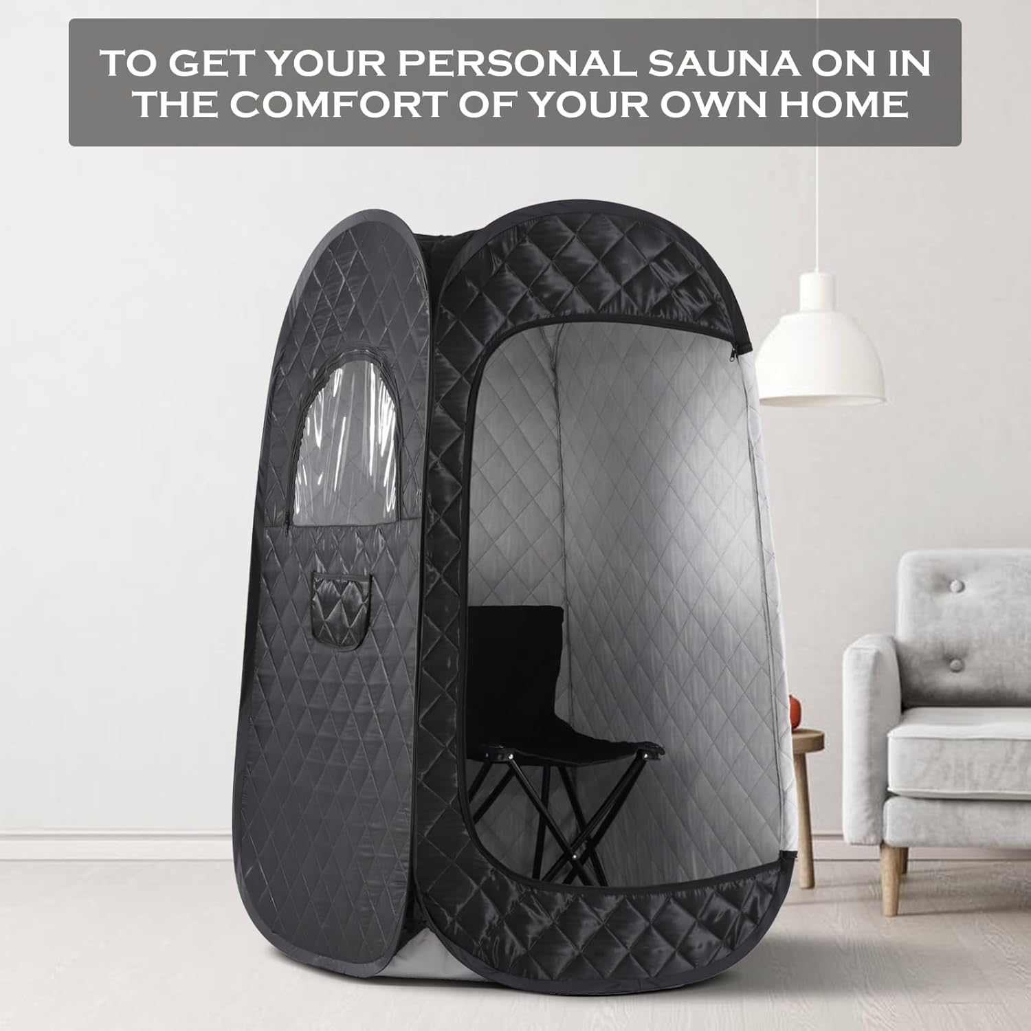 Portable Sauna, Home Sauna Portable Tents, Full Body Steam Sauna Tent, Single Person Sauna, Newly Upgraded Large Space Sauna, Quick-Folding Sauna Tent (No Steamer Included) - Image 5