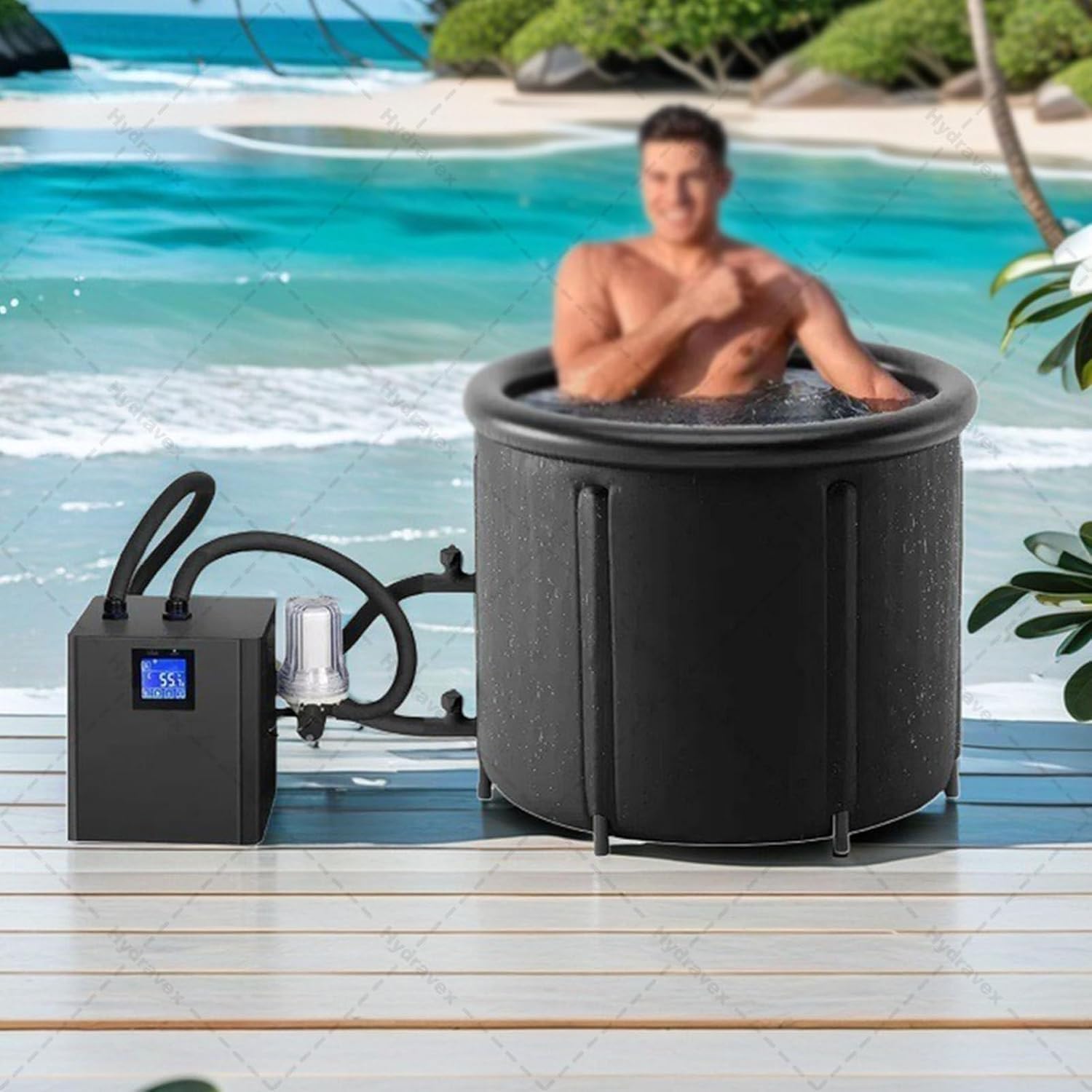 Ice Bath Water Chiller with Remote Control, External Filter, LED Display, Dual Water Pump for Cold Plunge Tubs, Home Recovery Therapy - Image 8