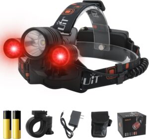 BORUIT LED Rechargeable Headlamp wi...