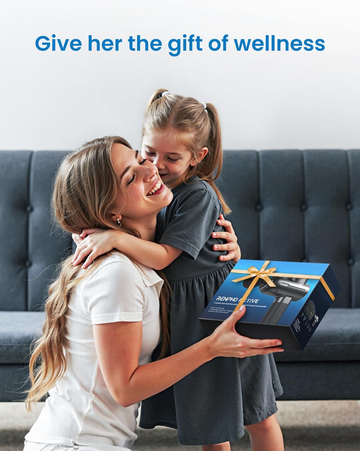 RENPHO Massage Gun Deep Tissue,Muscle Massage Gun with 5 Speeds 5 Massage Heads,10mm Amplitude Percussion Massager with Long Battery Life,for Gym Muscle Relaxation,Valentines Gifts for Women,Men,Black - Image 9