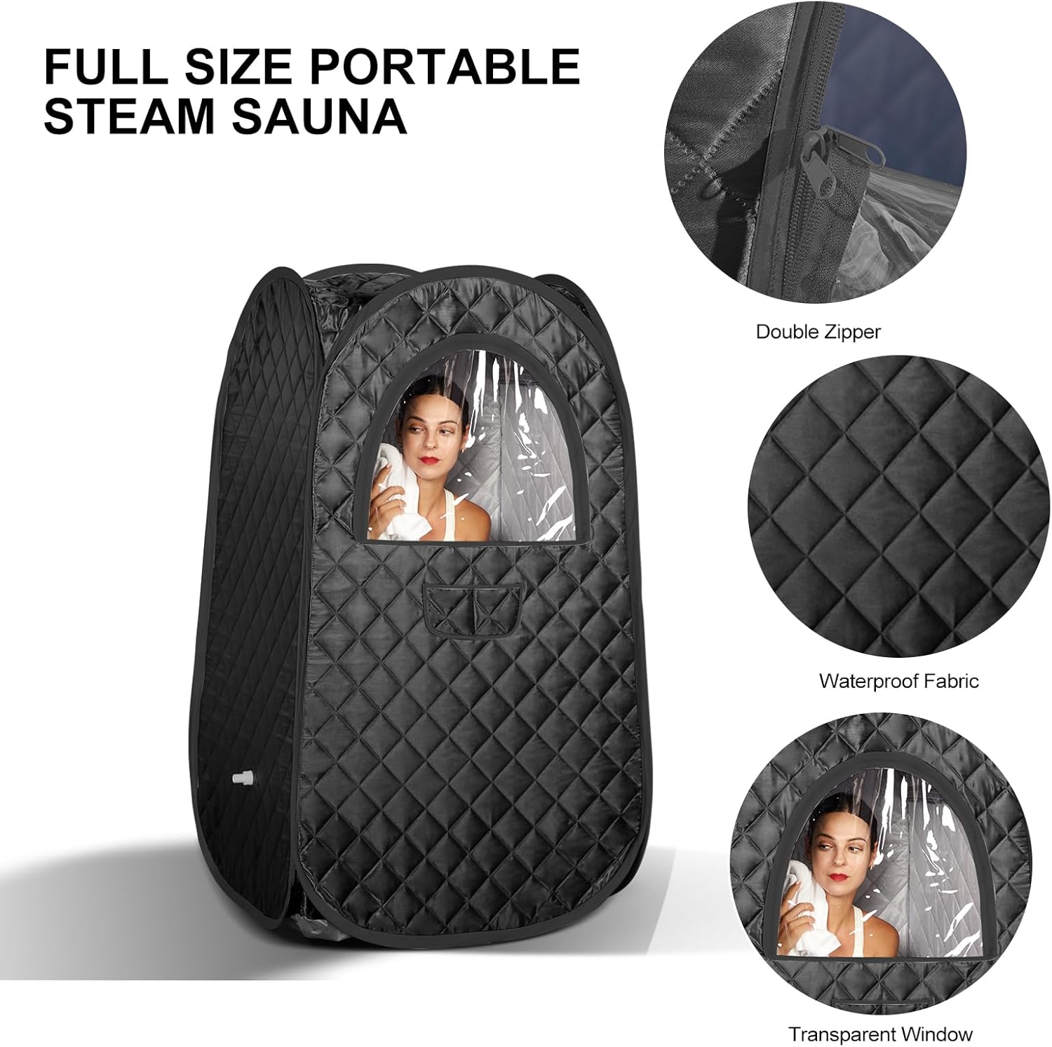 Portable Sauna, Home Sauna Portable Tents, Full Body Steam Sauna Tent, Single Person Sauna, Newly Upgraded Large Space Sauna, Quick-Folding Sauna Tent (No Steamer Included) - Image 4