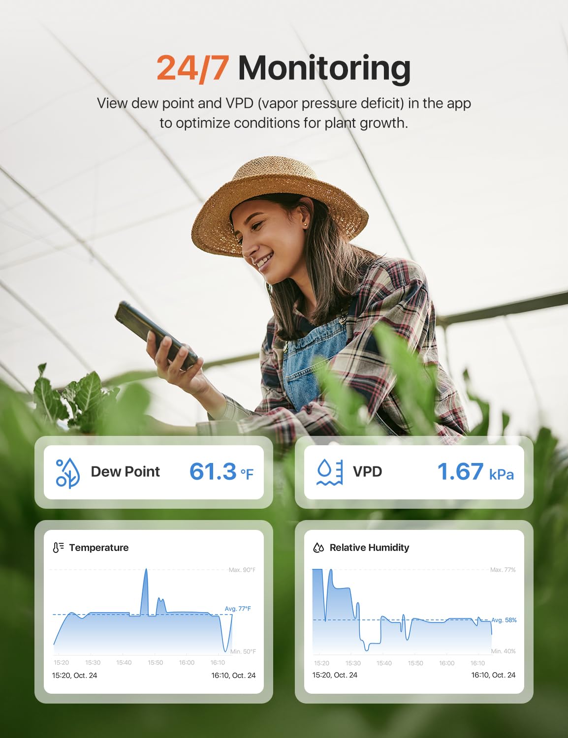 X-Sense WiFi Hygrometer Indoor Humidity with SBS50 Base Station, Smart Hygrometer Thermometer with App Notification, Temperature Sensor for Room Temperature Monitoring, 3 Sensors & 1 Base Station - Image 7