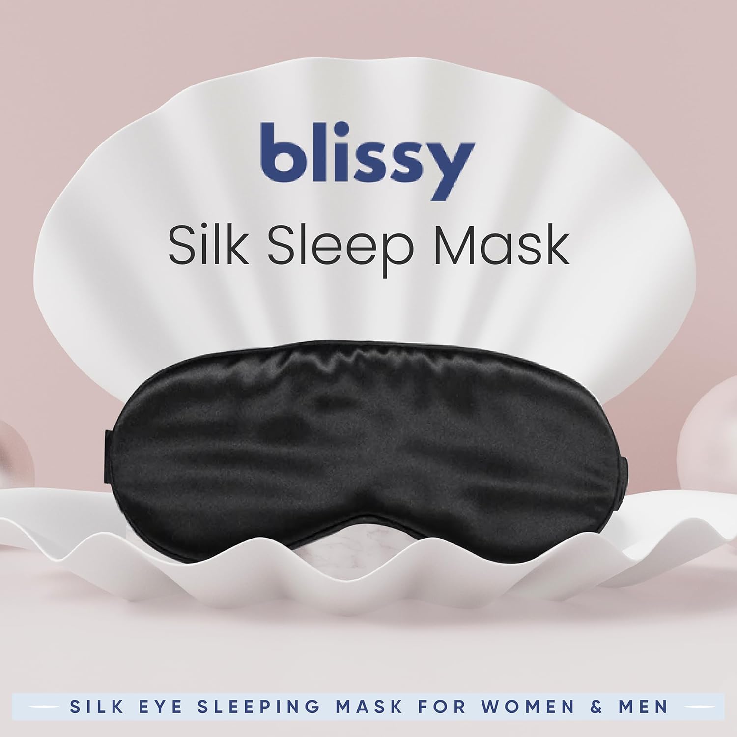 Blissy Silk Sleep Mask - Total Blackout for Women & Men - 100% Pure Mulberry Silk, 22 Momme 6a Fibers - Blindfold for Side Sleepers - Image 8