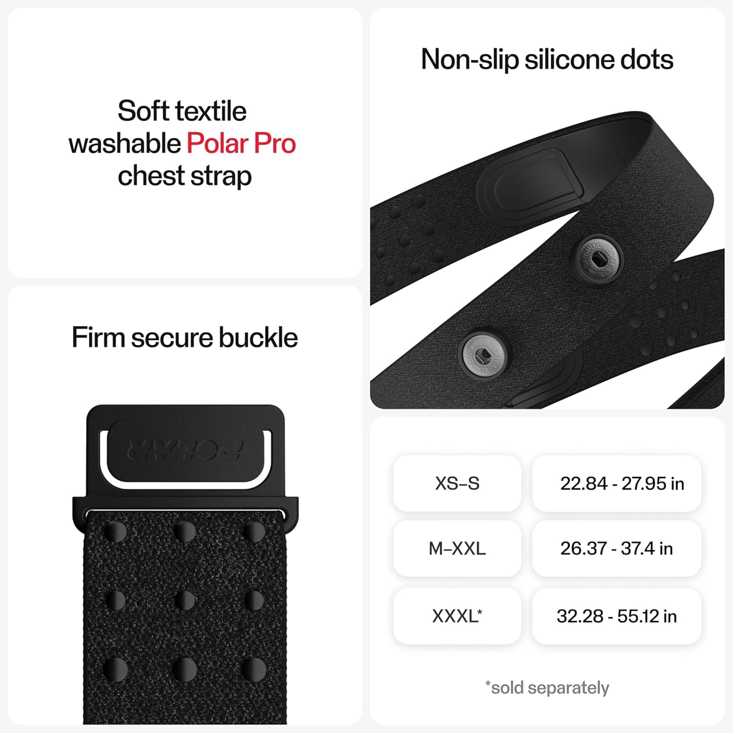 Polar H10 Heart Rate Sensor – ANT+ & Bluetooth, ECG/EKG Accuracy, HRV Tracking, Waterproof, Machine-Washable Strap, Comfortable Fit, Replaceable Battery, Sports & Gym Compatible - Image 5
