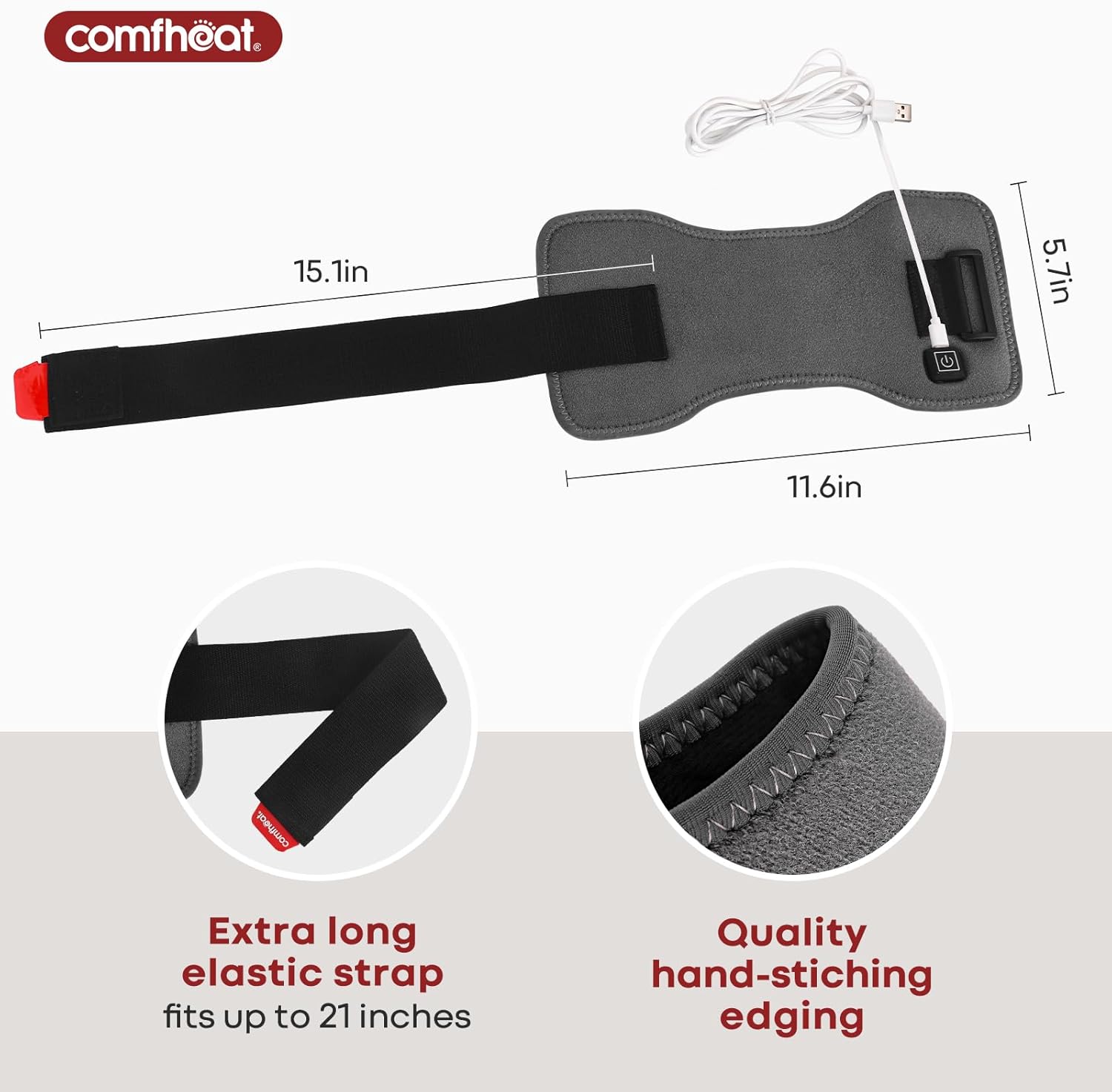 Heating Pad for Bicep Arm Pain Relief, USB Powered Heat Wrap for Joint Pain, Adjustable & Flexible Wrap Around for Ankle Arm Multiple Areas of The Body - Image 6