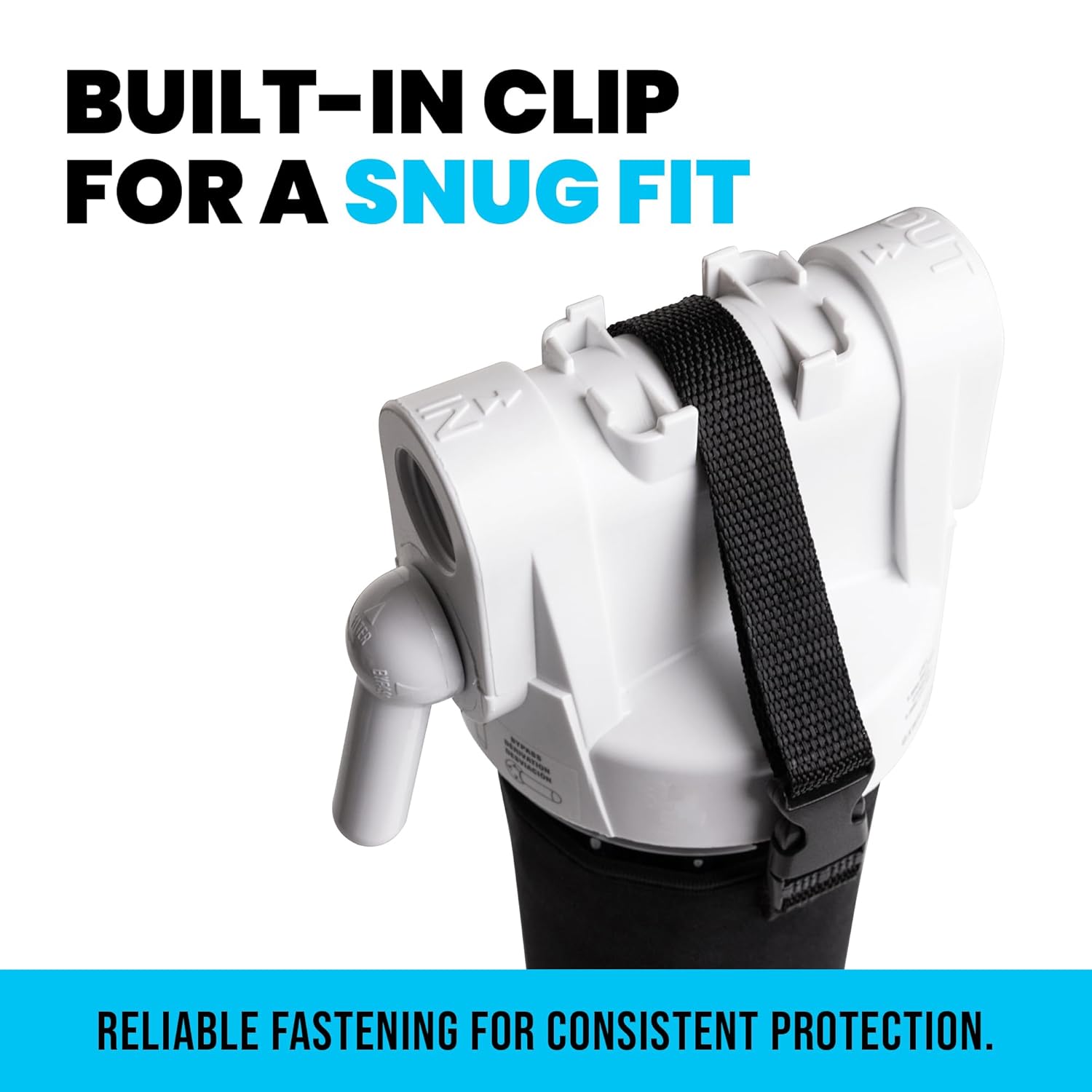 Cold Plunge Insulated Filter Housing Sleeve - ChillGuard Neoprene Insulated Filter Housing Cover for GE GXWH20T - Insulates Cold Plunge, Ice Bath Filter Housings - Image 6