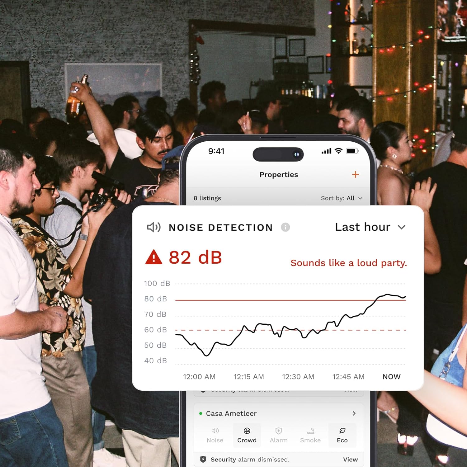 Noise Monitoring Device for Airbnb | Noise & Occupancy Sensor | Indoor Noise, Motion & Temperature Monitor | Privacy-Safe for Rentals, Offices & Homes - Image 3