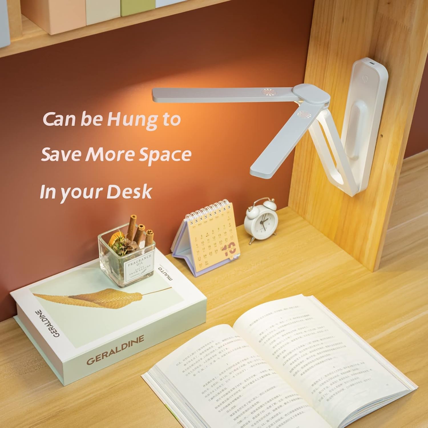 Double Head Desk Lamp for Home Office,Portable Small Desk Lamp with 3 Lighting Modes. Blue - Image 3