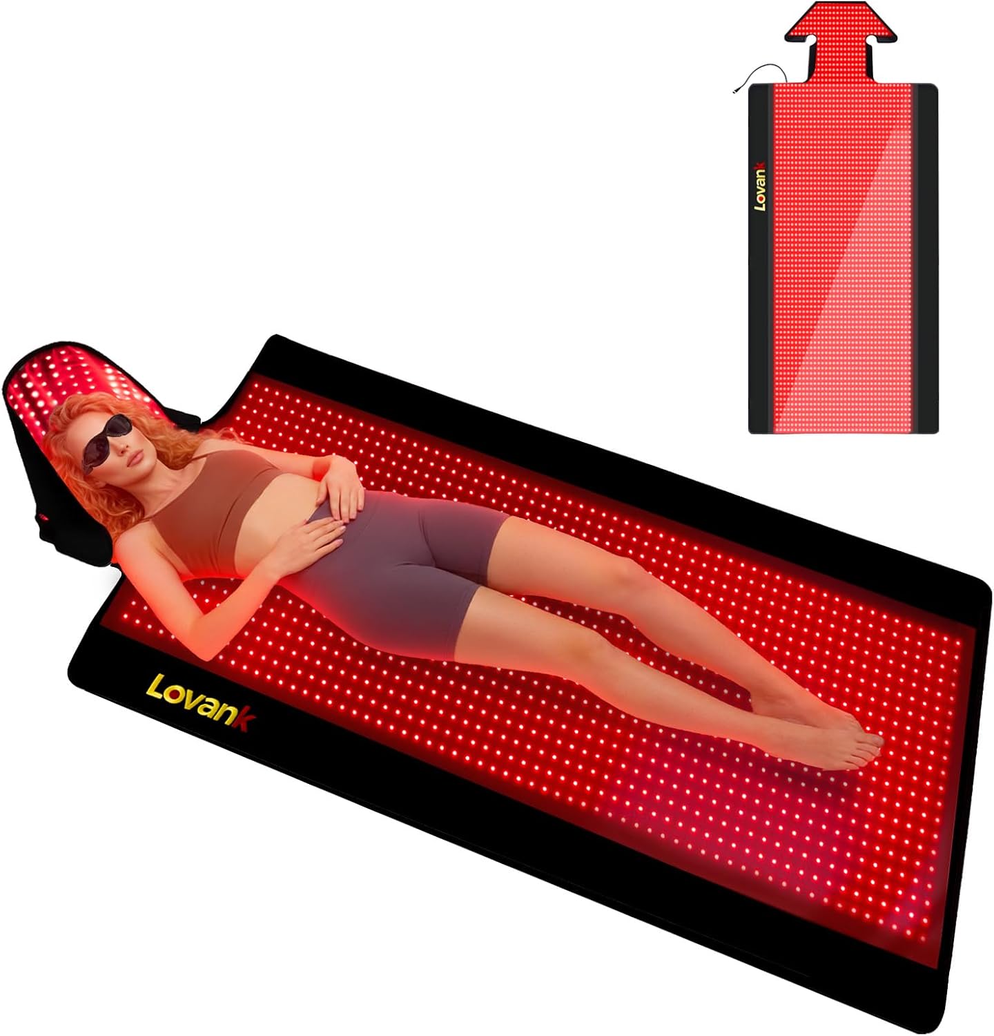 Red Light Therapy Mat for Full Body Pain Relief — 80"x33" Infrared Red Light Blanket with 1,510 (660nm & 850nm) LEDs | Ideal for Body | Recovery | Skin Health