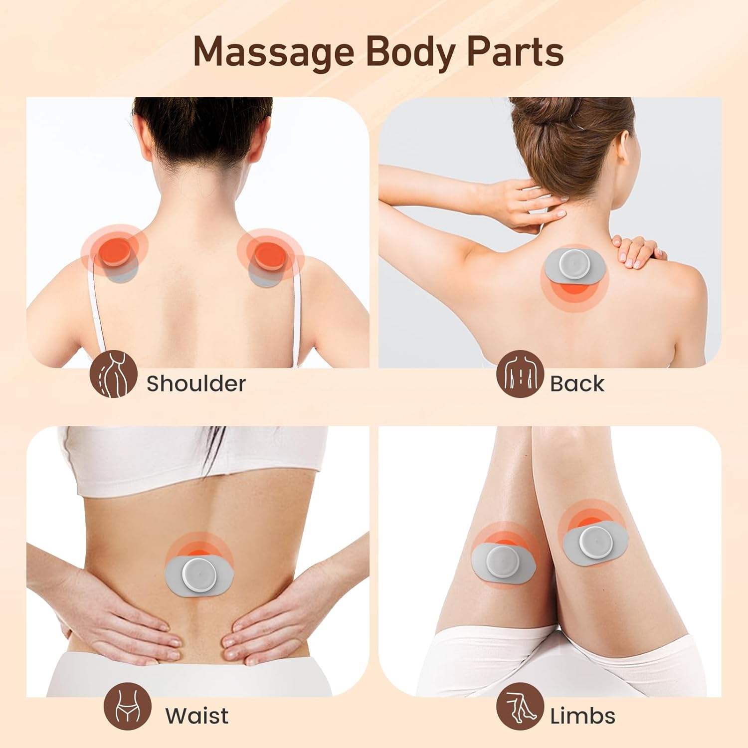 Wireless TENS Unit, Health Expert,Protable Massager,Muscle Stimulator with LCD Screen and Charging Box - Image 3