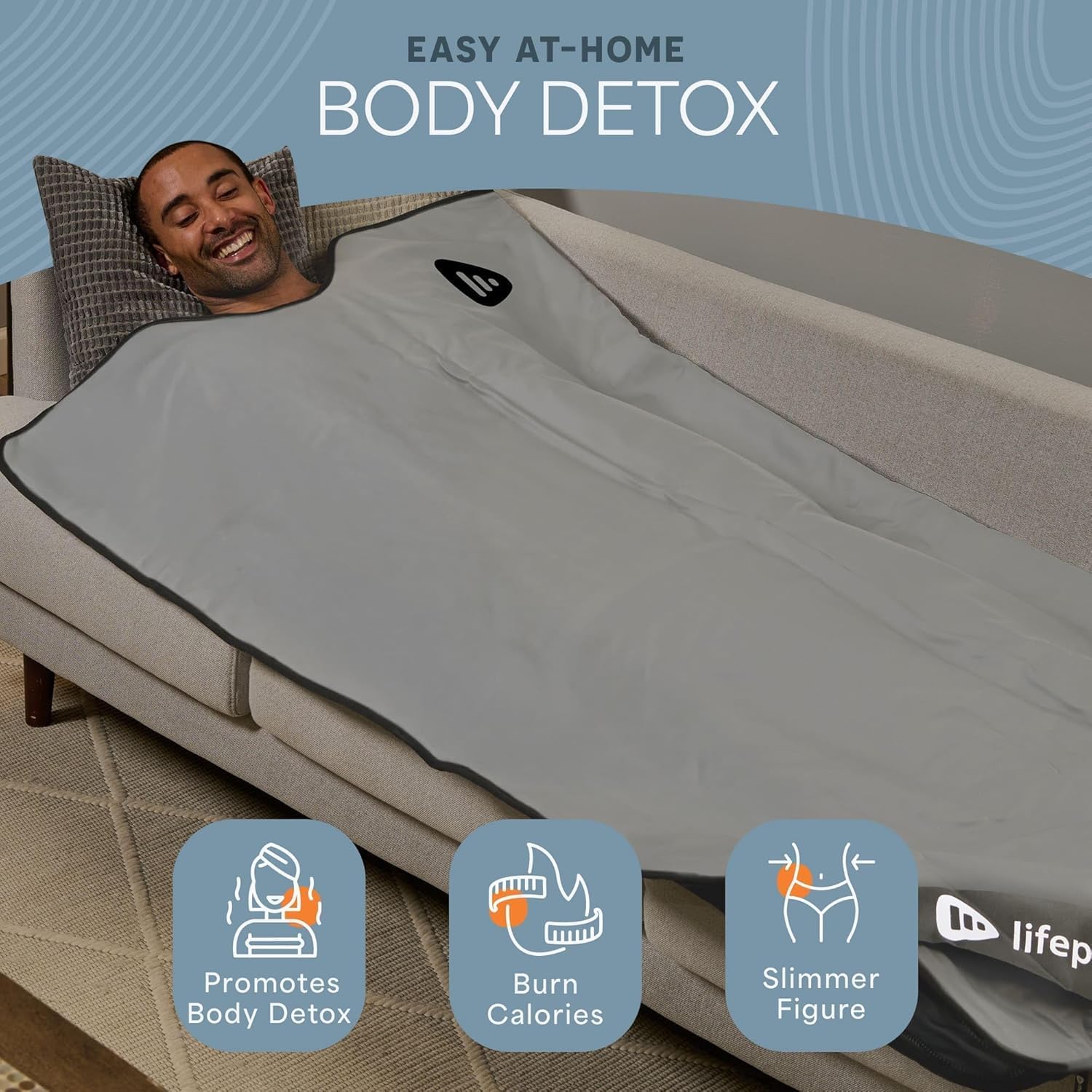 LifePro Infrared Sauna Blanket for Detox and Relaxation, Portable Far Infrared Home Sauna, Relieves Muscle Tension, RejuvaWrap Series with Adjustable Heat Settings - Image 2