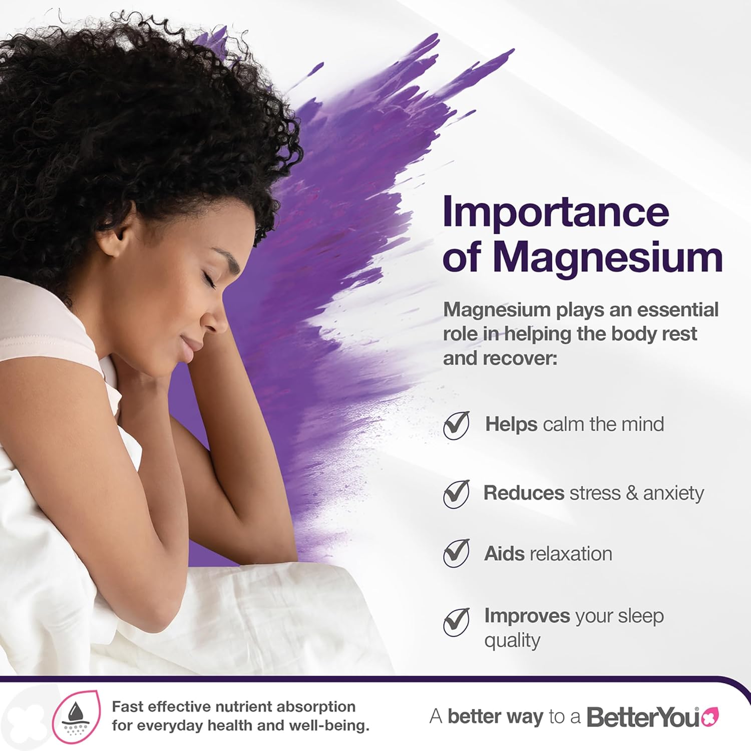 BetterYou Magnesium Sleep Lotion, Transdermal Magnesium Sleep Lotion Infused with Lavender & Chamomile to Support Sleep, Natural Sleep Aid, Better Sleep, Naturally, 180ml - Image 2