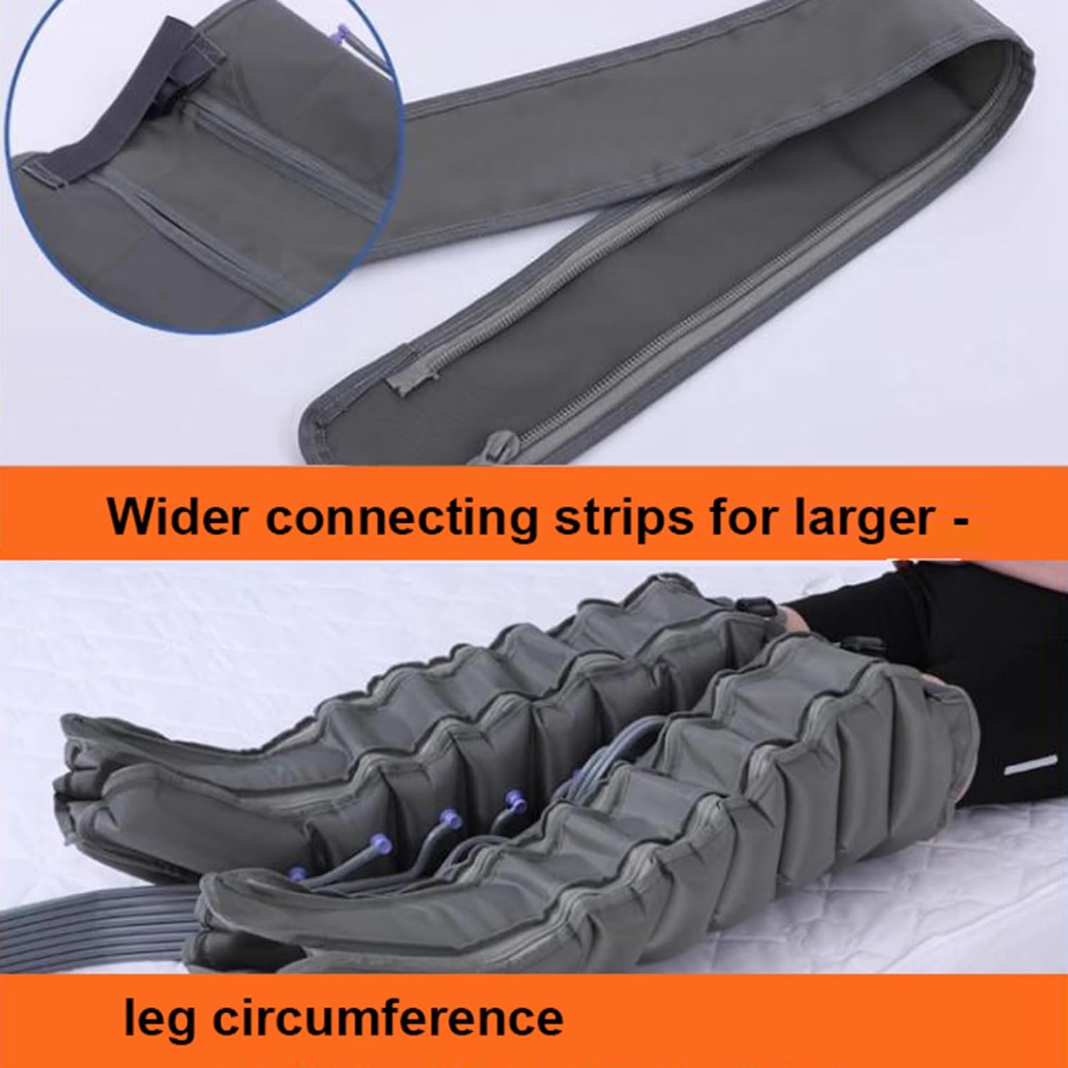 Air Compression Leg Massager, Home Pressure Therapy Compression Boots Pressure Therapy Circulation Intensifier For Foot, Arm,Leg, Waist, Lymphatic Drainage Massager, Calf Massager Leg - Image 6
