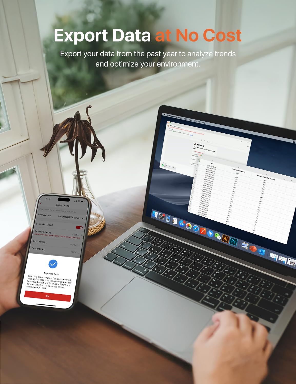 X-Sense WiFi Hygrometer Indoor Humidity with SBS50 Base Station, Smart Hygrometer Thermometer with App Notification, Temperature Sensor for Room Temperature Monitoring, 3 Sensors & 1 Base Station - Image 9