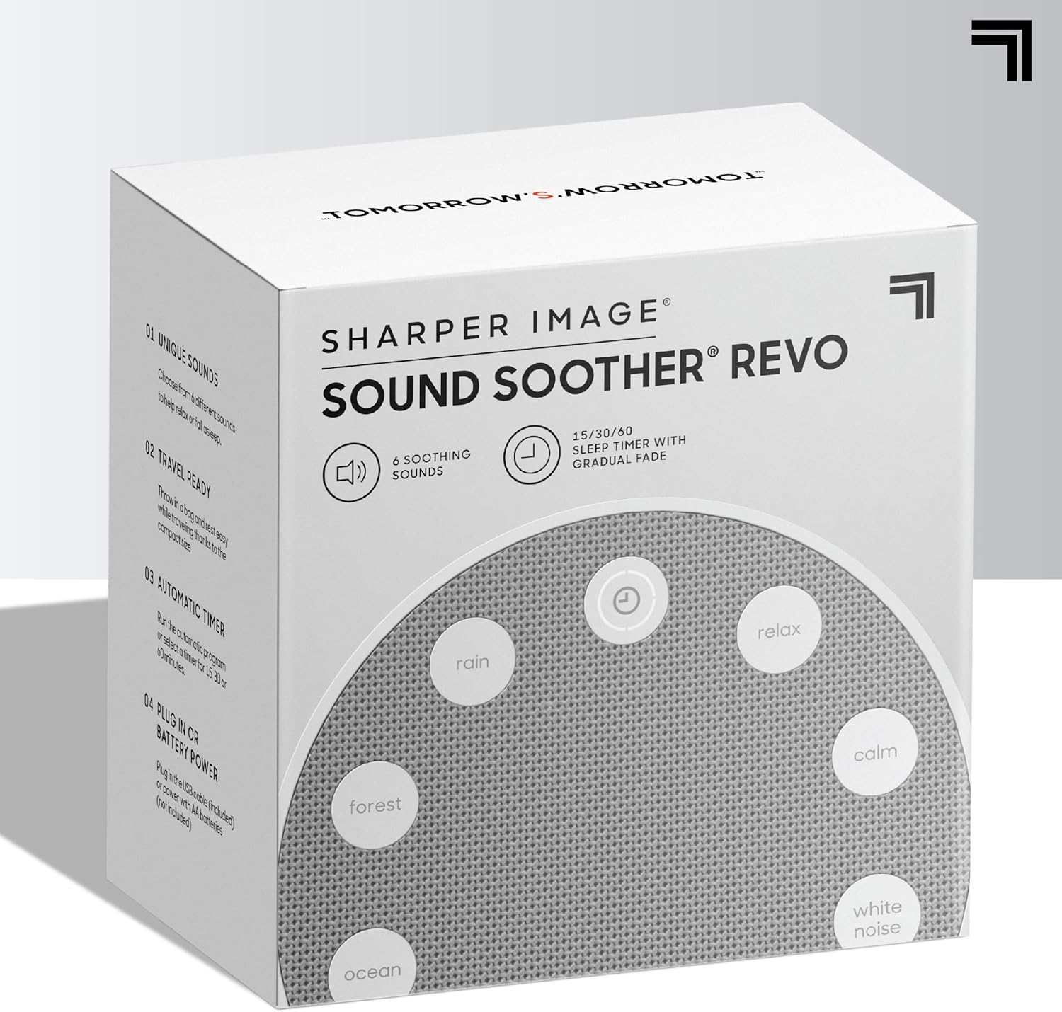 Sharper Image Sleep Therapy White Noise Machine, Soothing Nature Sounds for Baby Kid Adult, Portable Relaxation Wellness Meditation and Naps, Peaceful Rest Sleep Aid, Grey - Image 8