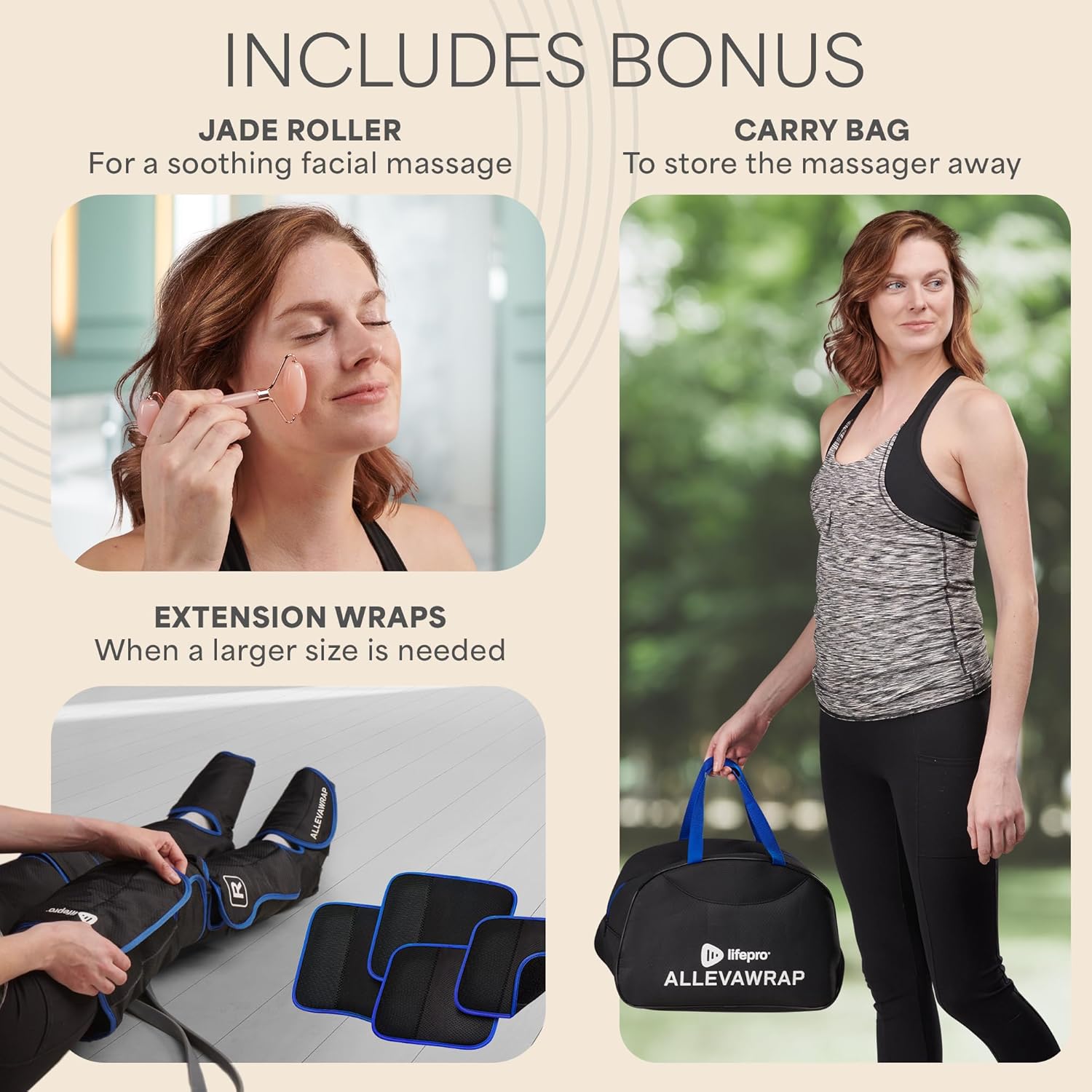 LifePro Leg Massager for Circulation and Pain Relief -Certified Leg Compression Massage Boots with Heat, Foot and Calf Massage, Recovery Machine with 5 Modes and 2 Extension Wraps - Image 3