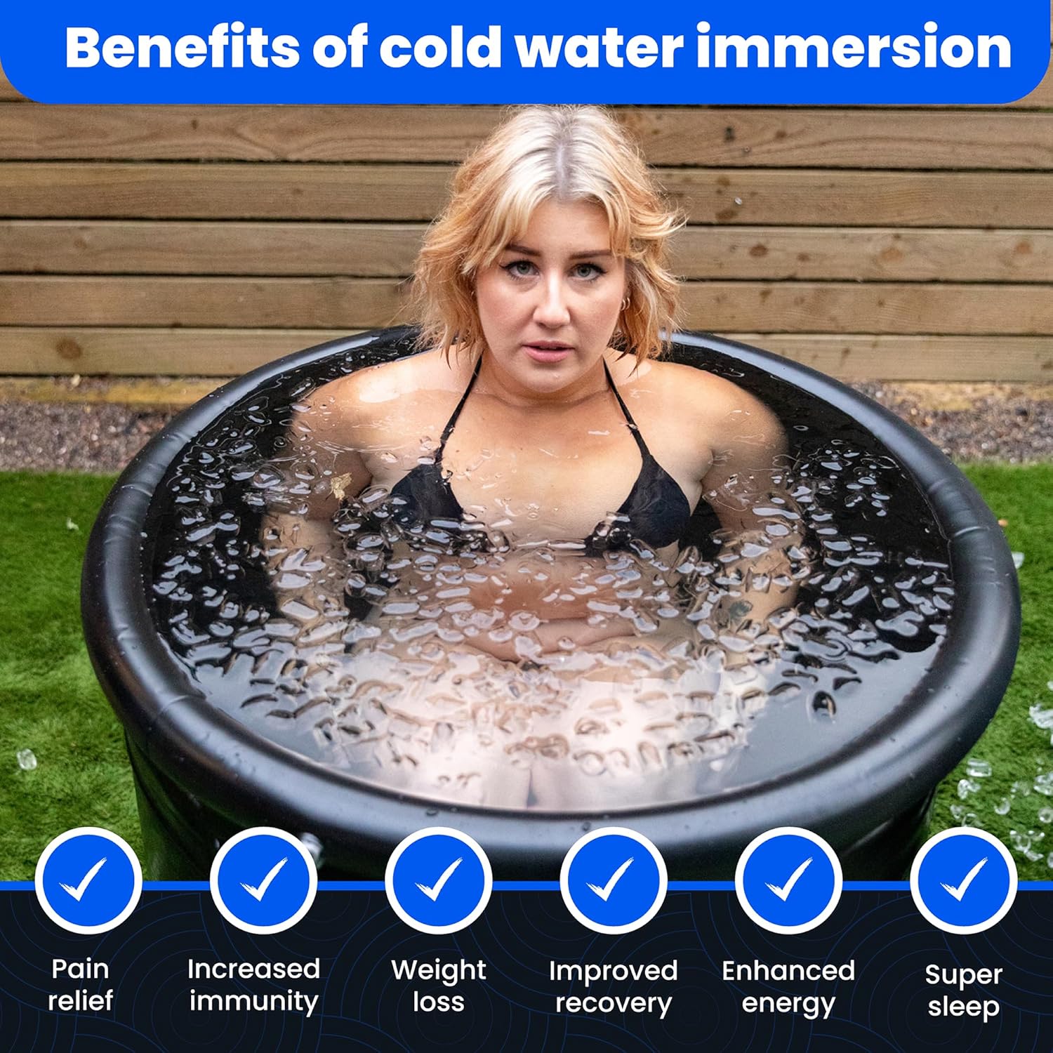 The Cold Pod Ice Bath Tub for Athletes with Cover: 88 Gallons Cold Plunge Tub for Recovery, Multiple Layered Portable Ice Bath Plunge Pool - Image 2