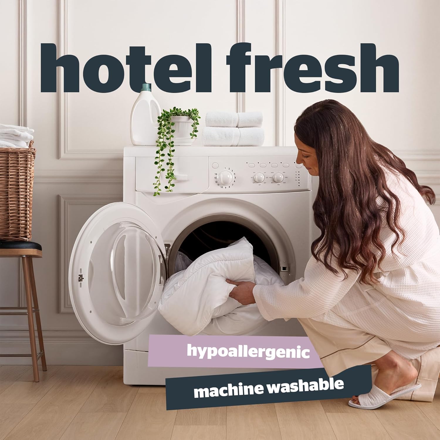 Silentnight Hotel Collection Mattress Topper Single Bed - Luxury Soft Silky Comfortable 5cm Thick Deep Mattress Protector Pad Cover with Deep Fit Elasticated Straps - Single - 190x90cm - Image 7