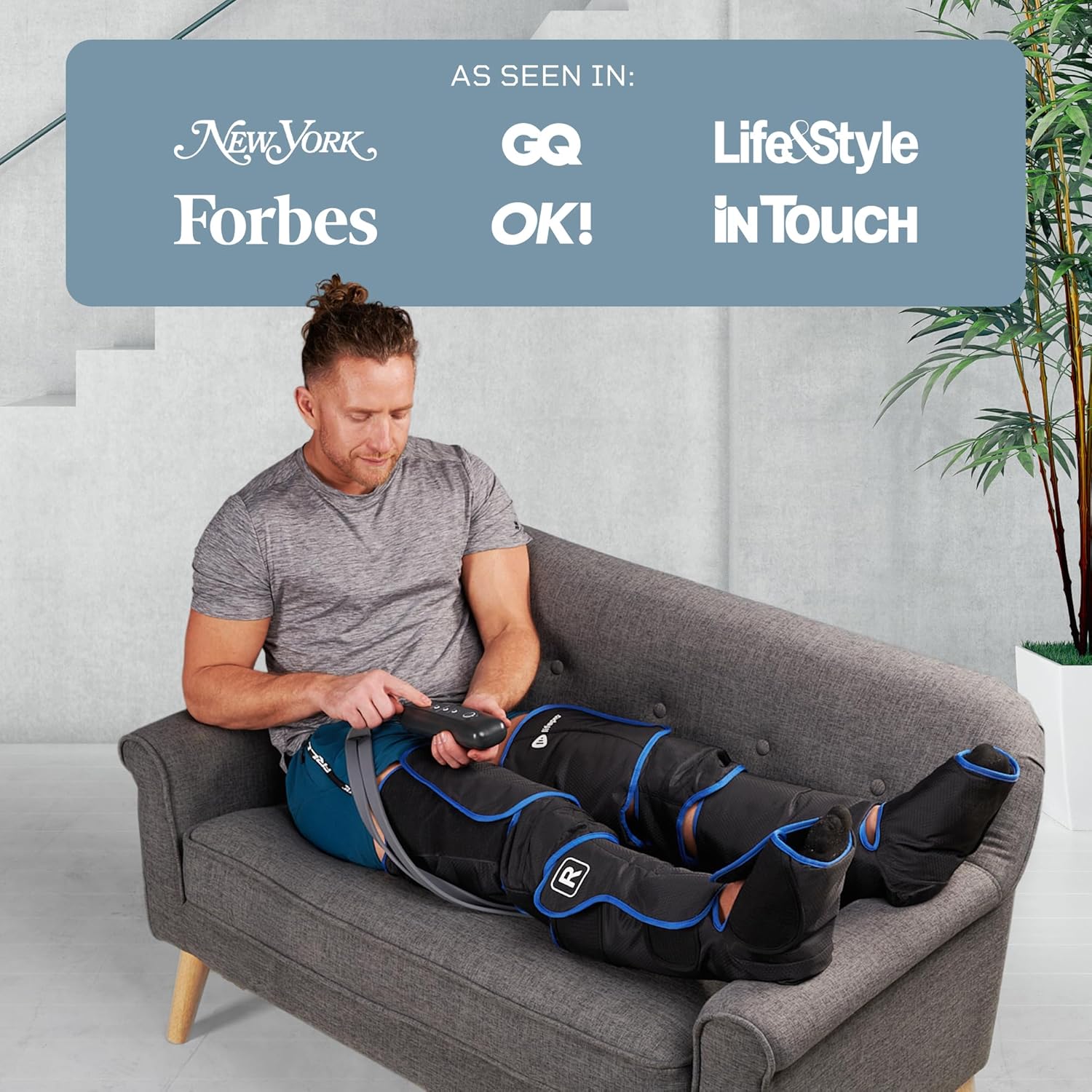 LifePro Leg Massager for Circulation and Pain Relief -Certified Leg Compression Massage Boots with Heat, Foot and Calf Massage, Recovery Machine with 5 Modes and 2 Extension Wraps - Image 7