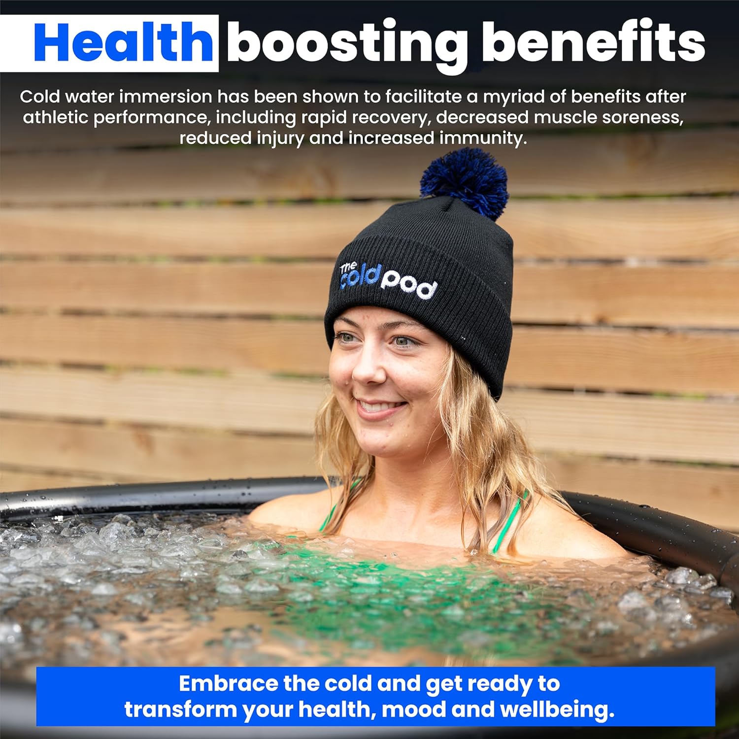 The Cold Pod Ice Bath Tub for Athletes with Cover: 88 Gallons Cold Plunge Tub for Recovery, Multiple Layered Portable Ice Bath Plunge Pool - Image 3