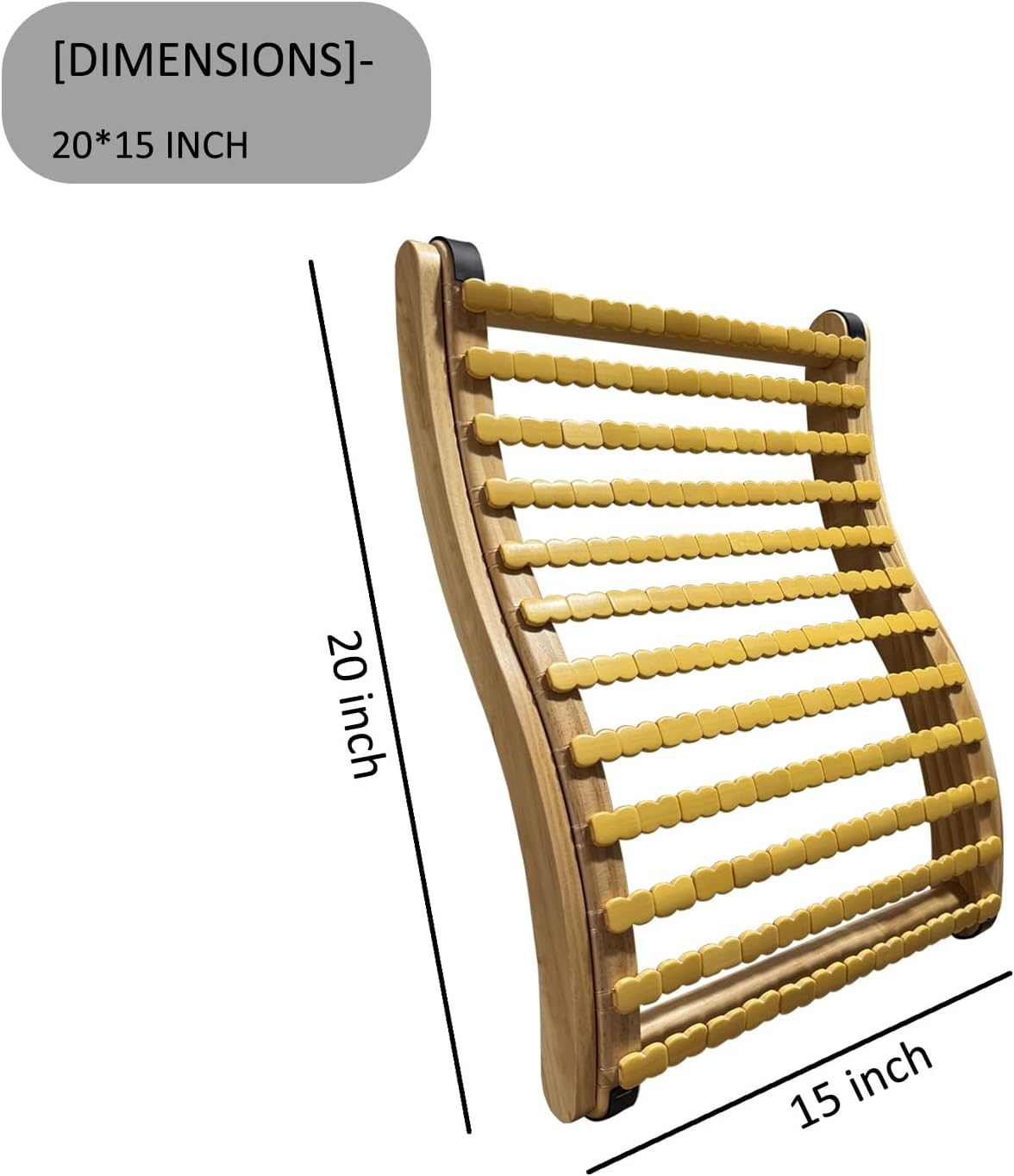 Natural Bamboo Sauna Backrest, More Flexible Than Wood, Better Fits Your Back, Features Anti-Slip Rubber Pad. Sauna Accessory Set (1 Pack) - Image 8