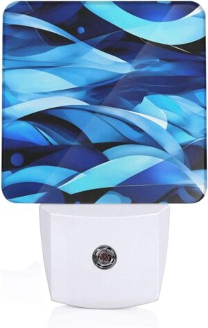 Abstract Blue Print Night Light for...