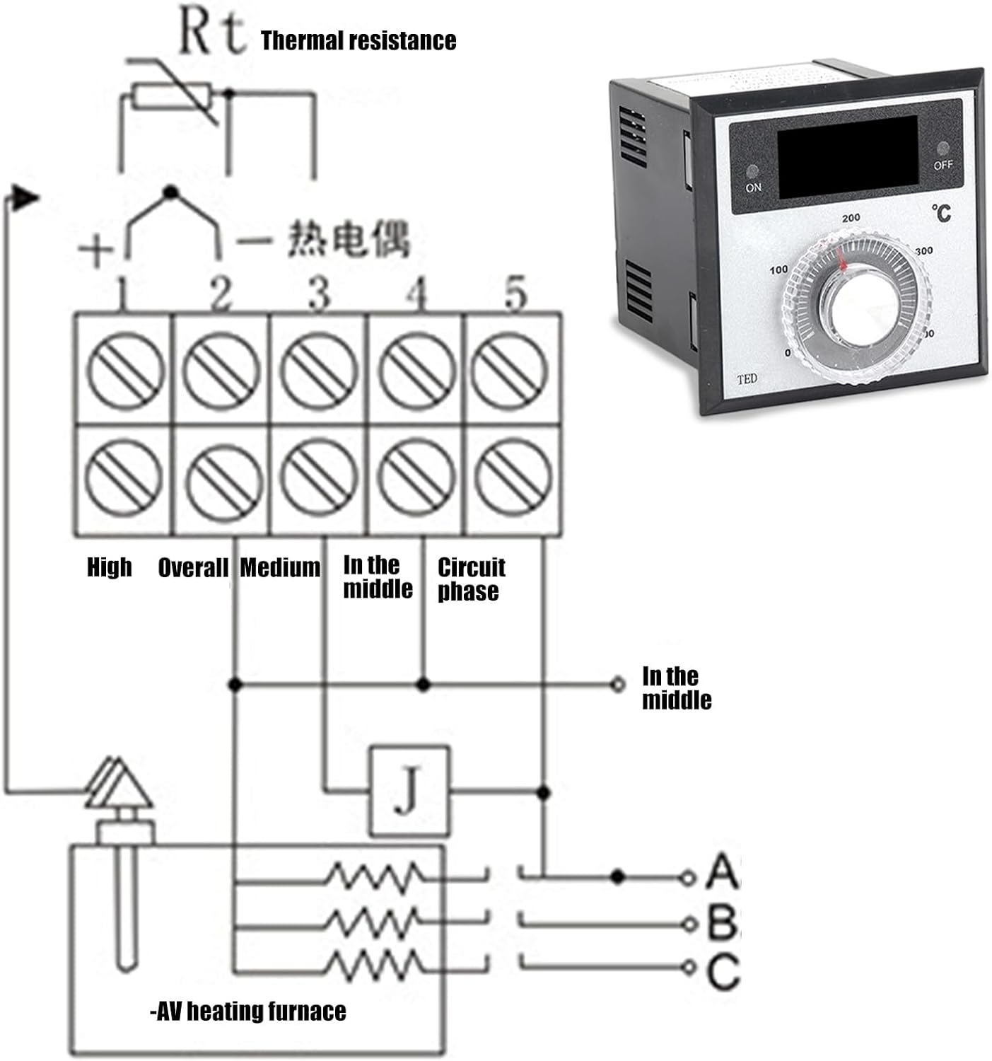 220V 0-400 Degree Electronic Digital Temperature Controller Thermostat Temperature Control Device for Kitchen Oven Thermostat - Image 7